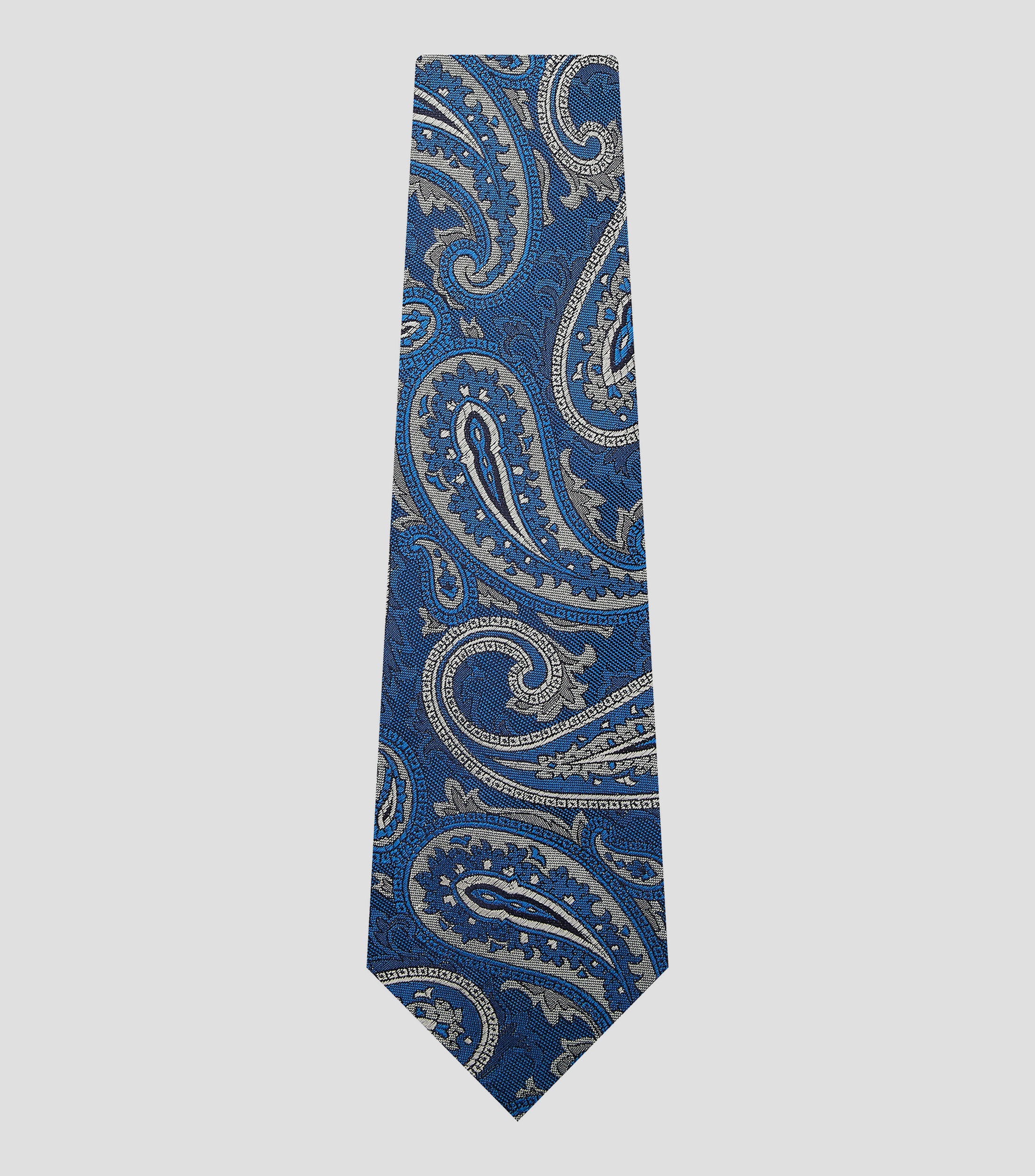Corbata ancha de seda estampada