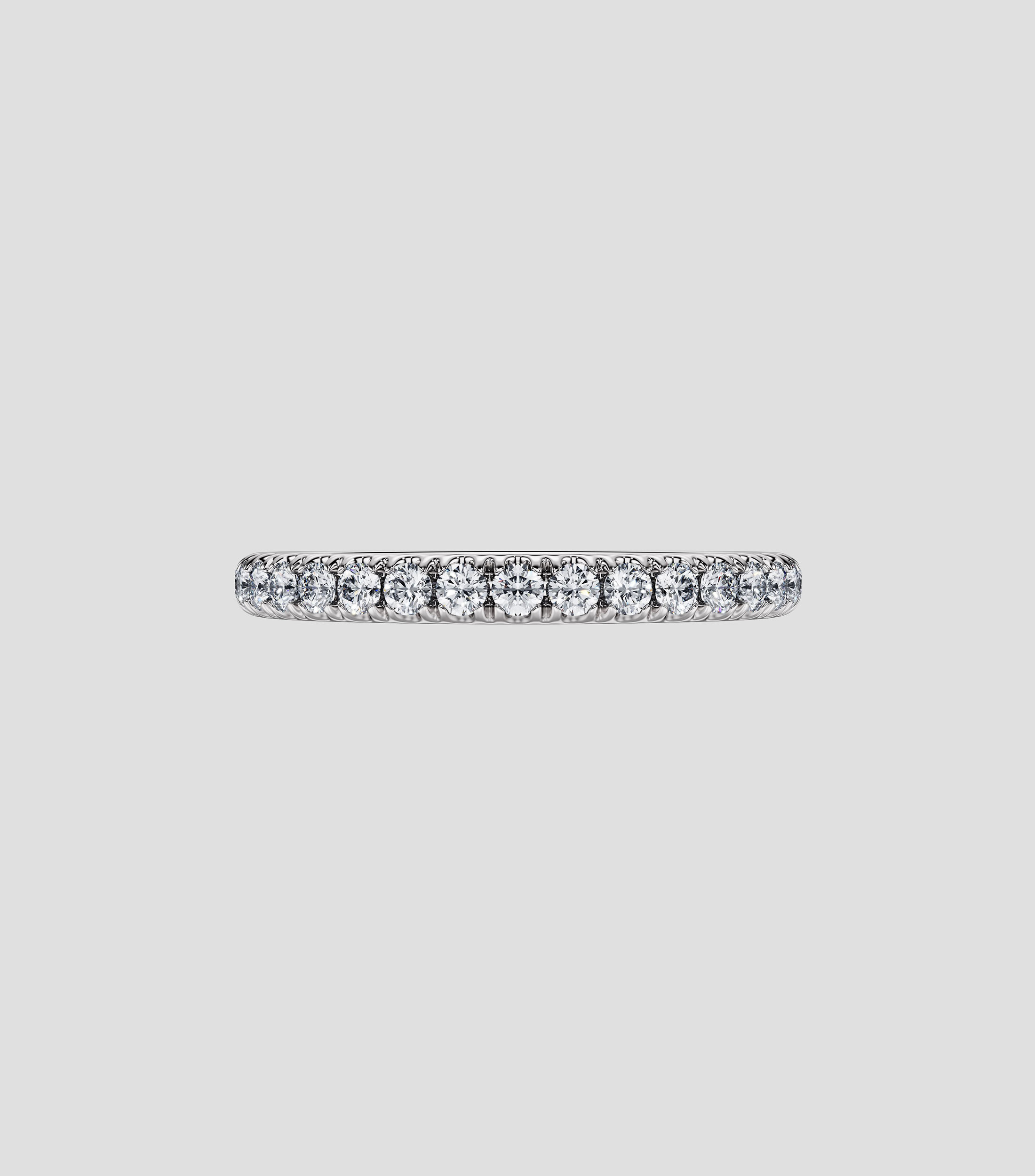 Anillo en oro blanco de 18 kilates Eternity con diamantes Mujer, Talla 7