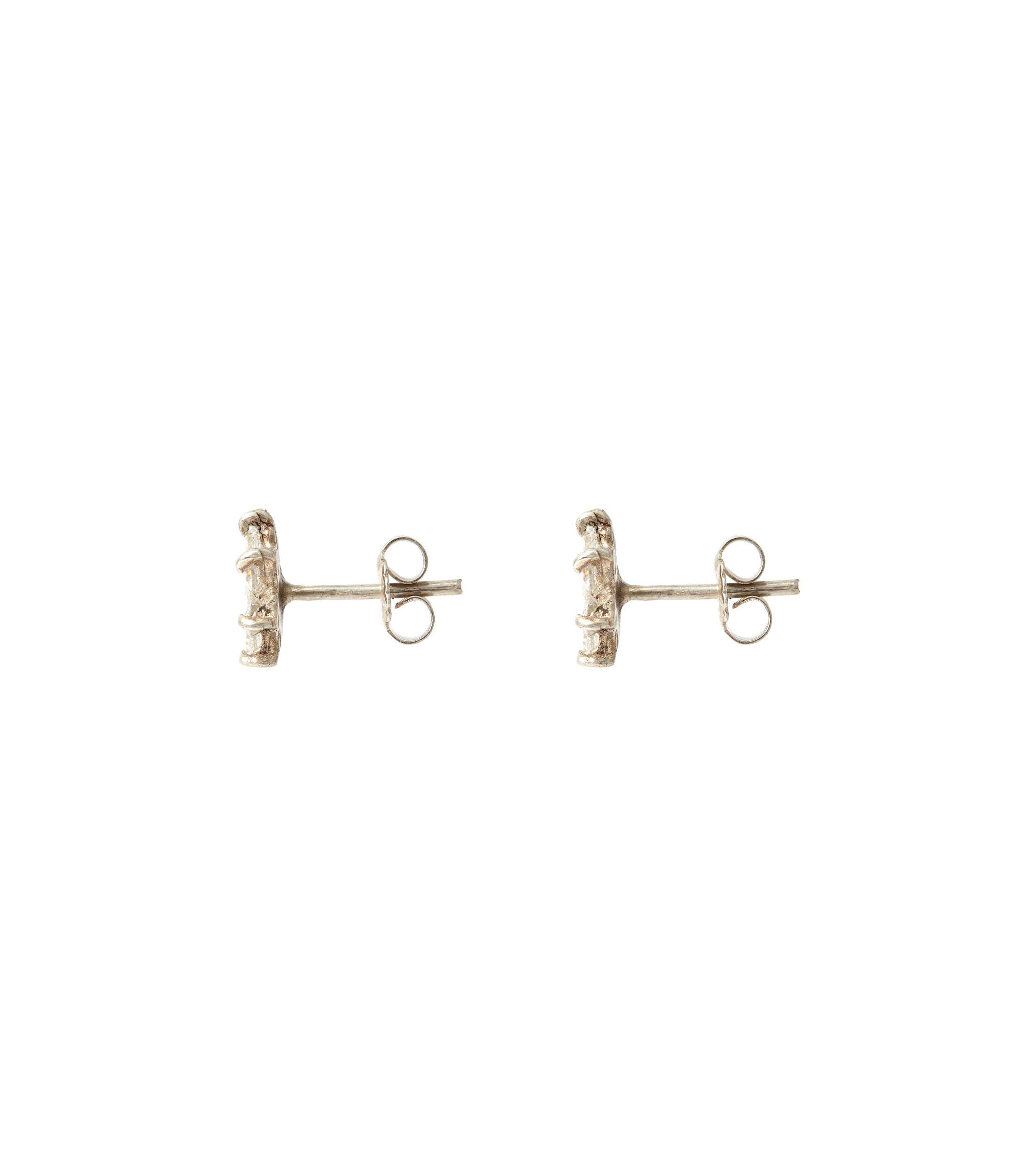 Aretes en plata Huella de Perro Unisex