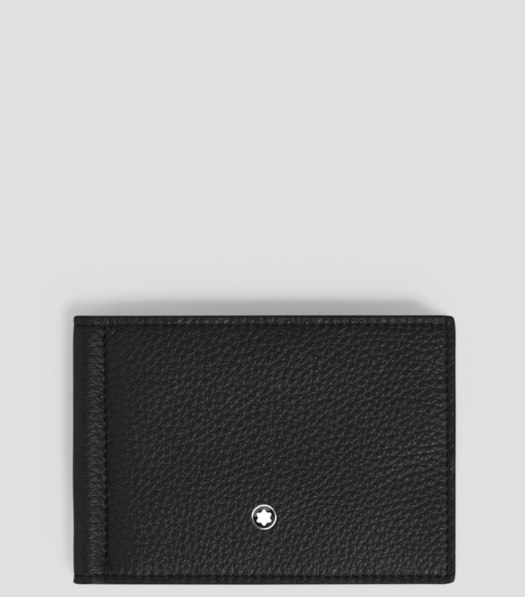 Cartera para 6 tarjetas con pinza para billetes de piel grain Hombre