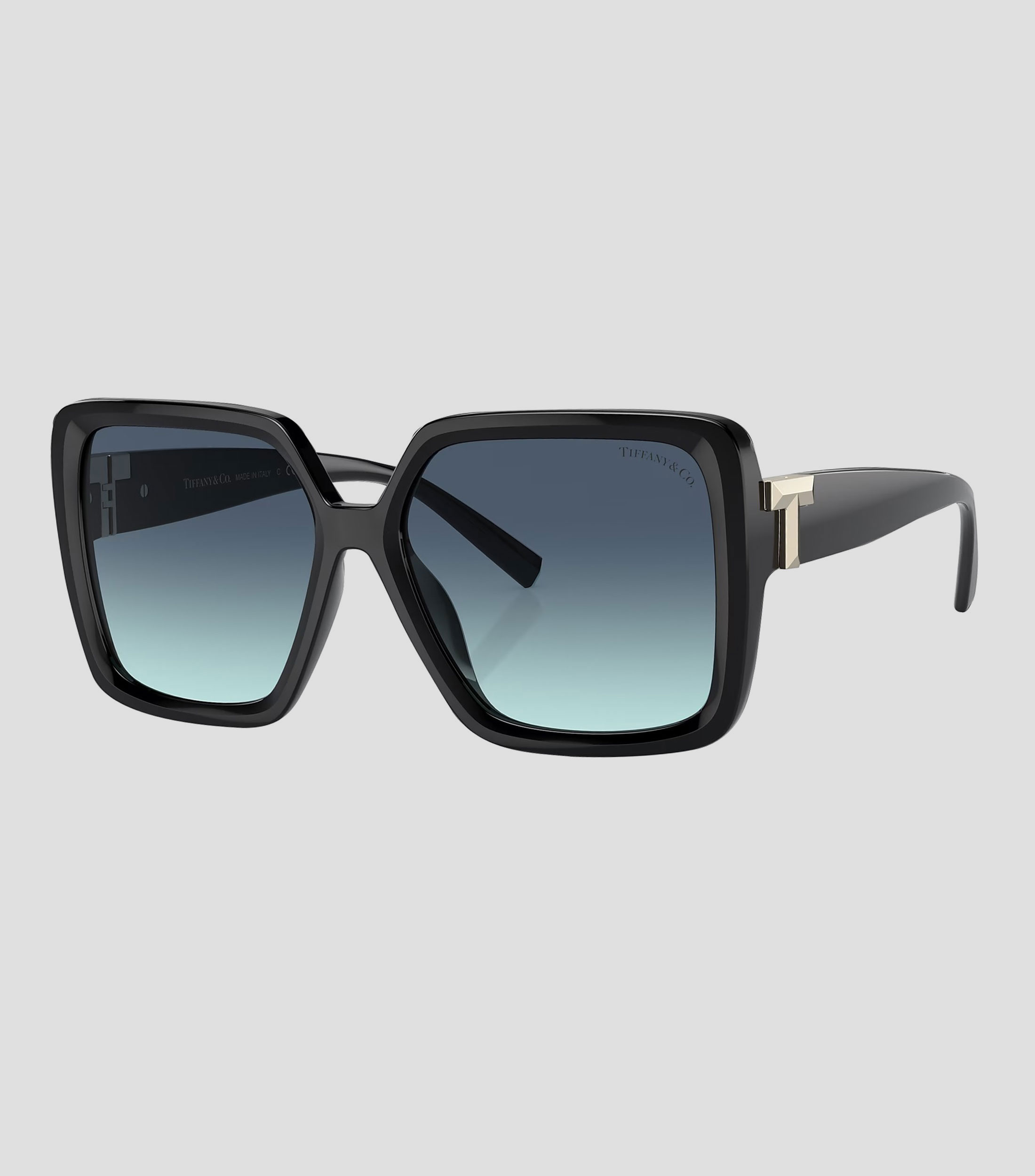 Lentes de sol cuadrados negros Mujer