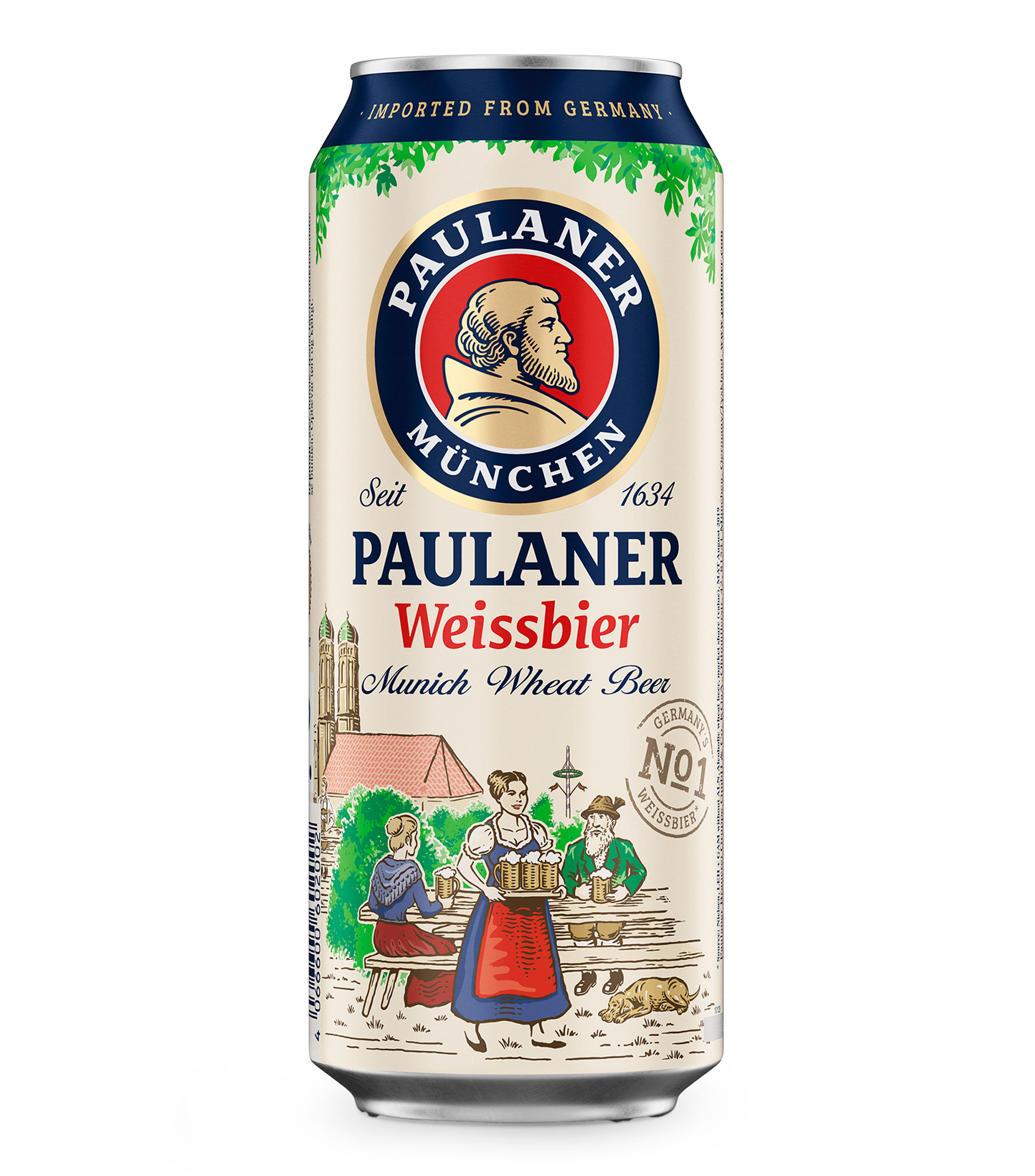 Cerveza Clara Artesanal Paulaner Weissbier, 500 ml