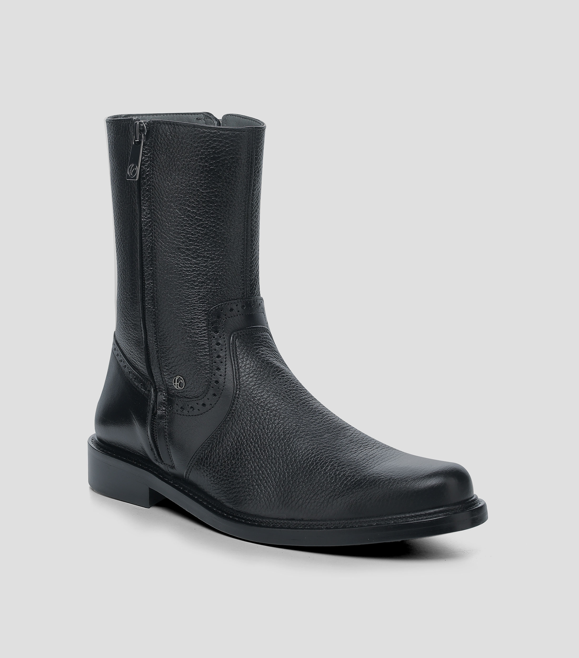 Botas De Vestir piel Tacón Media Luna Hombre