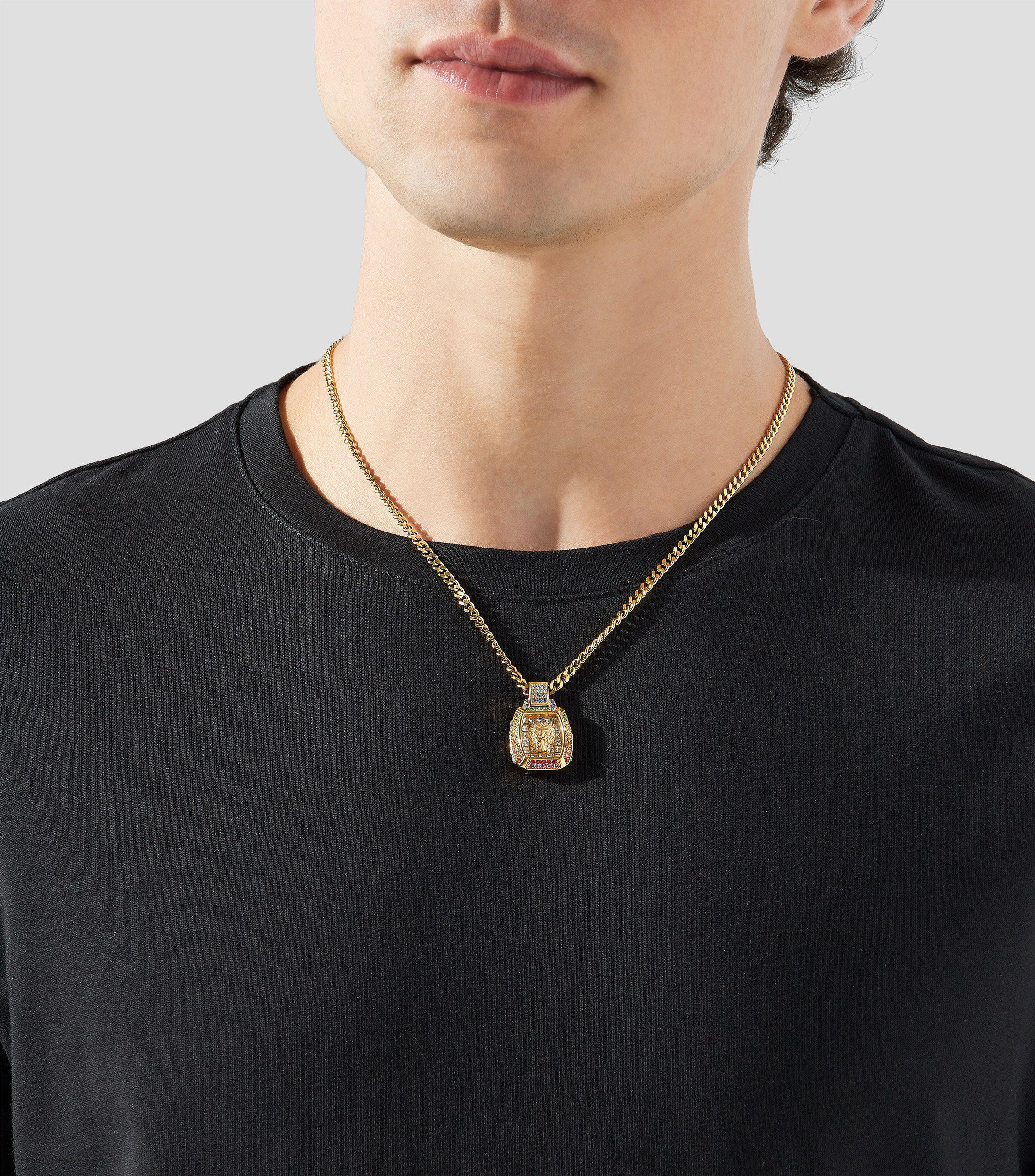 Collar Lion King con pedreria Hombre