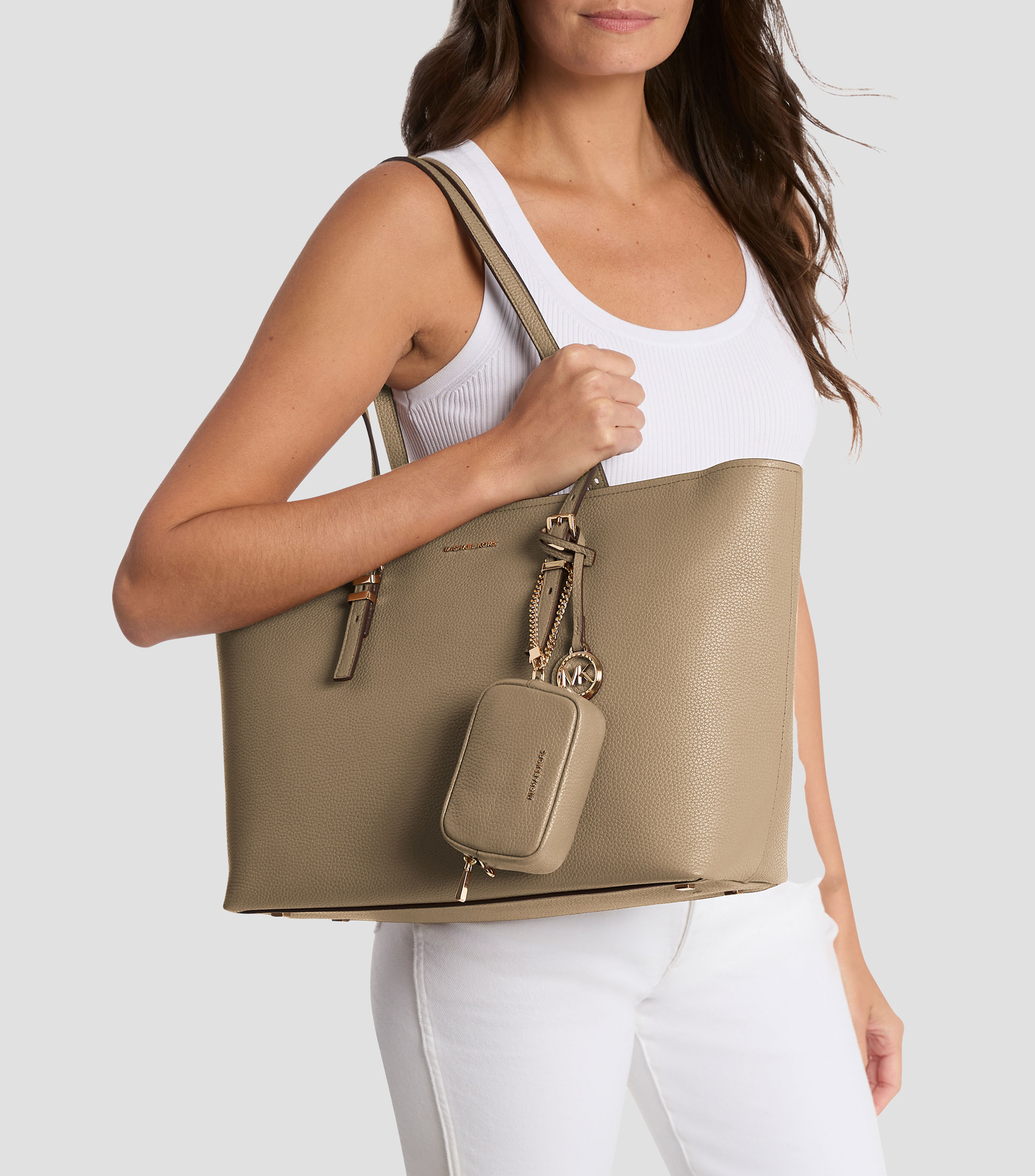 Bolsa tote en piel granulada Mujer