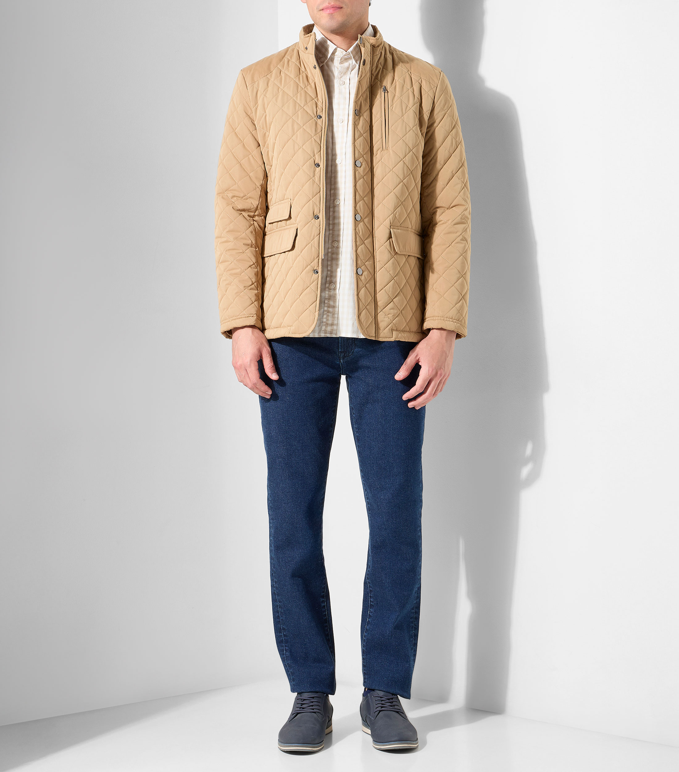 Camisa de cuadros con manga larga Hombre