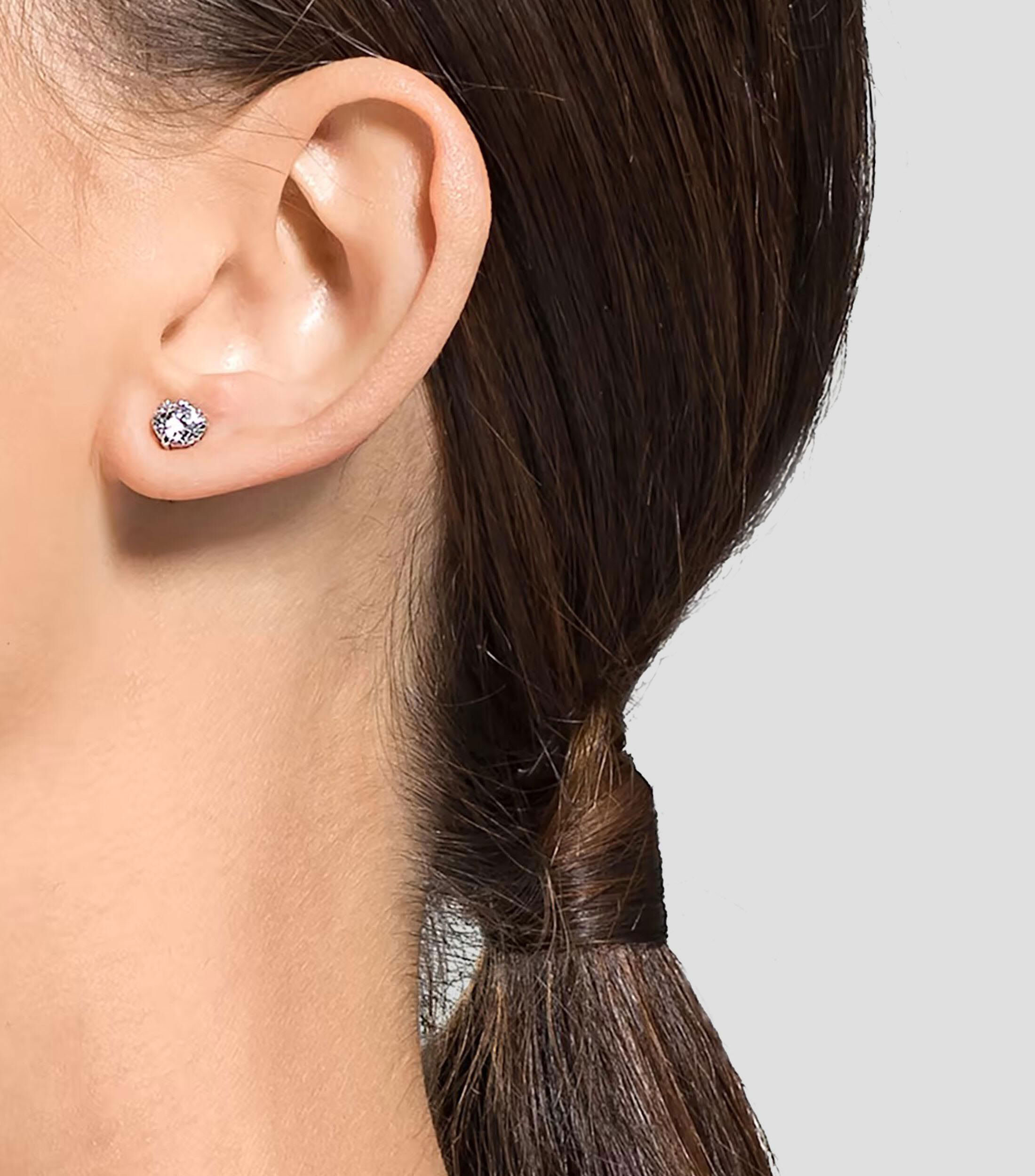 Aretes tipo broquel con cristal Attract Mujer