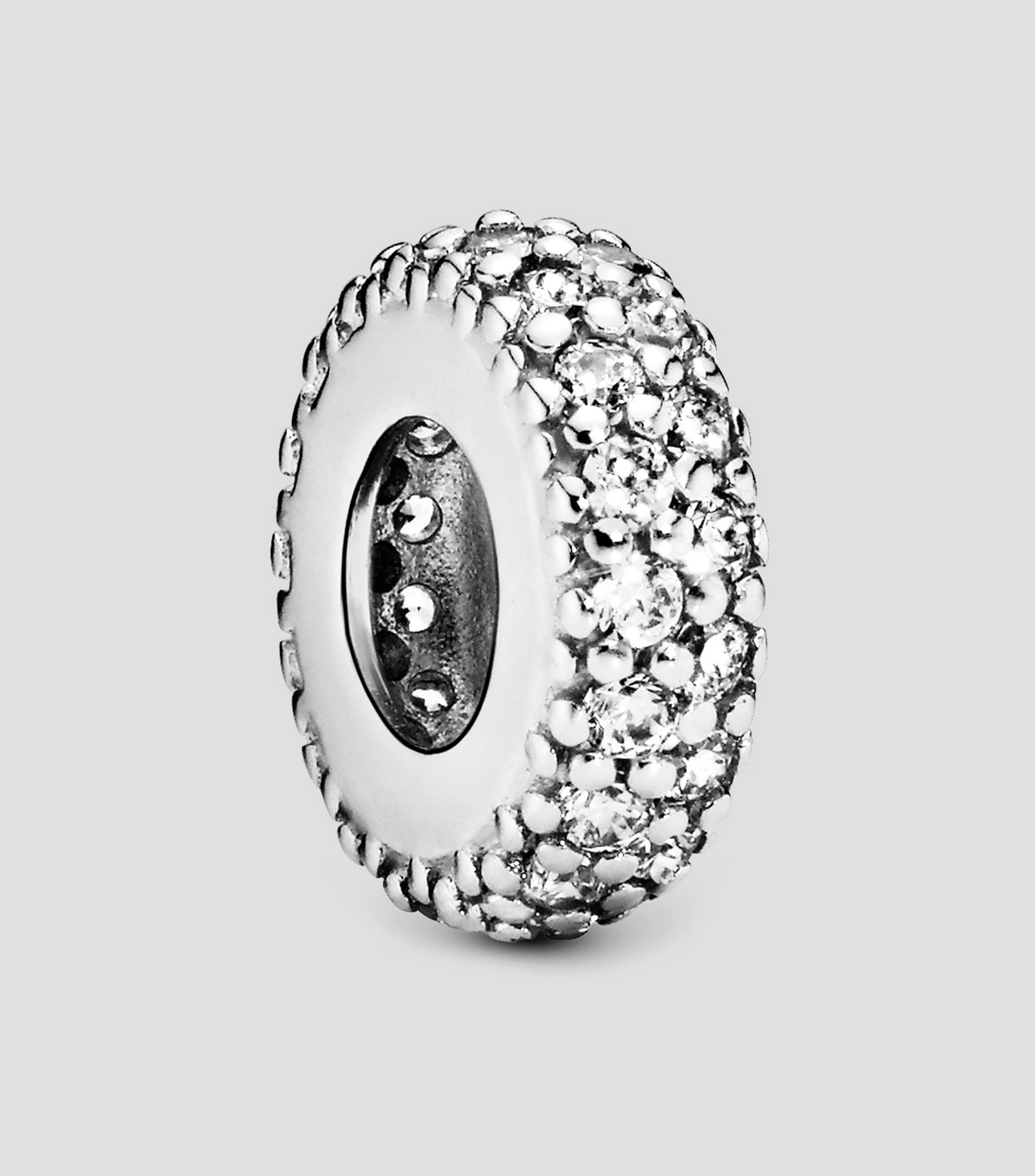 Charm circular en plata Mujer
