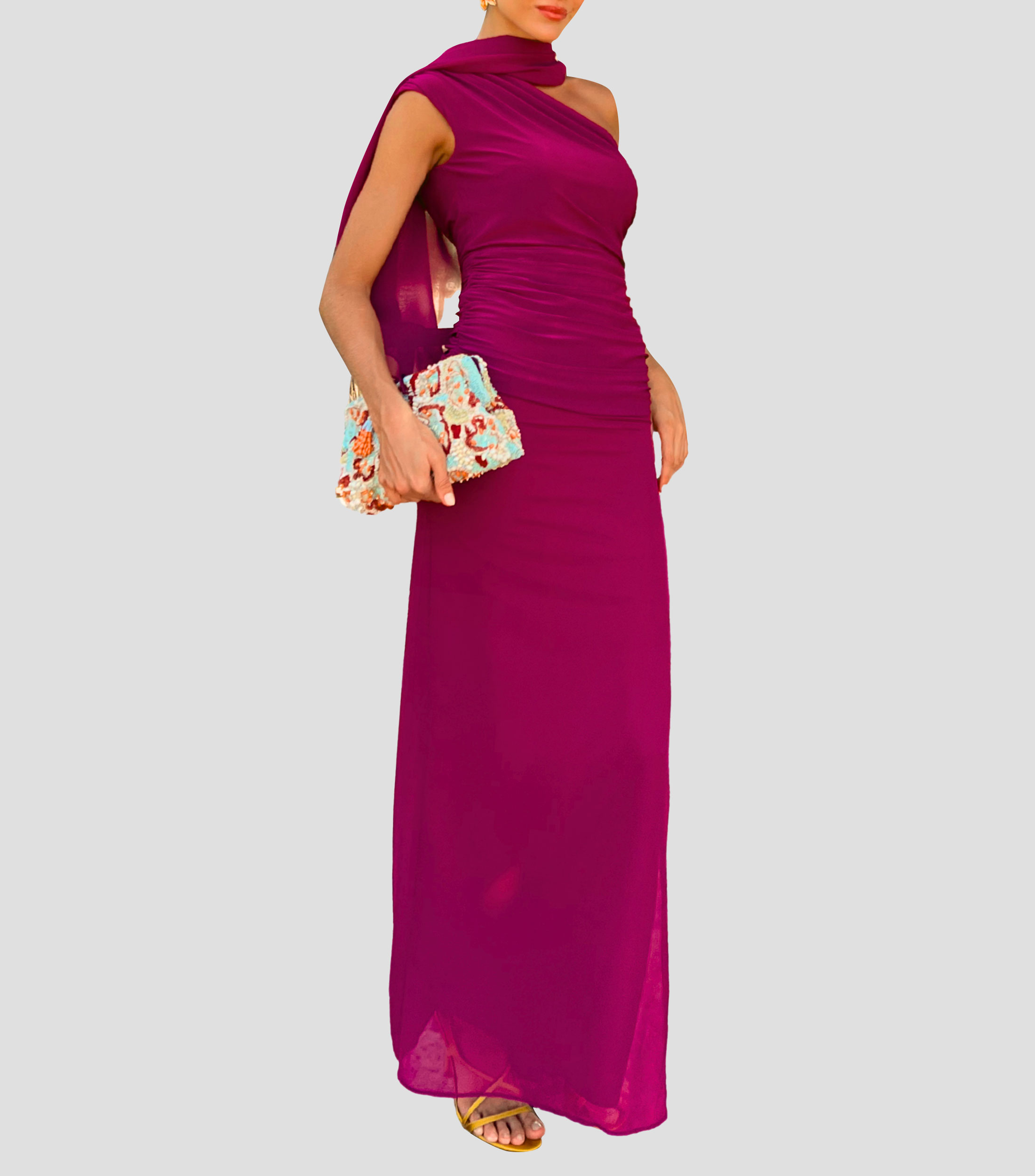 Vestido de fiesta largo liso Alice Mujer
