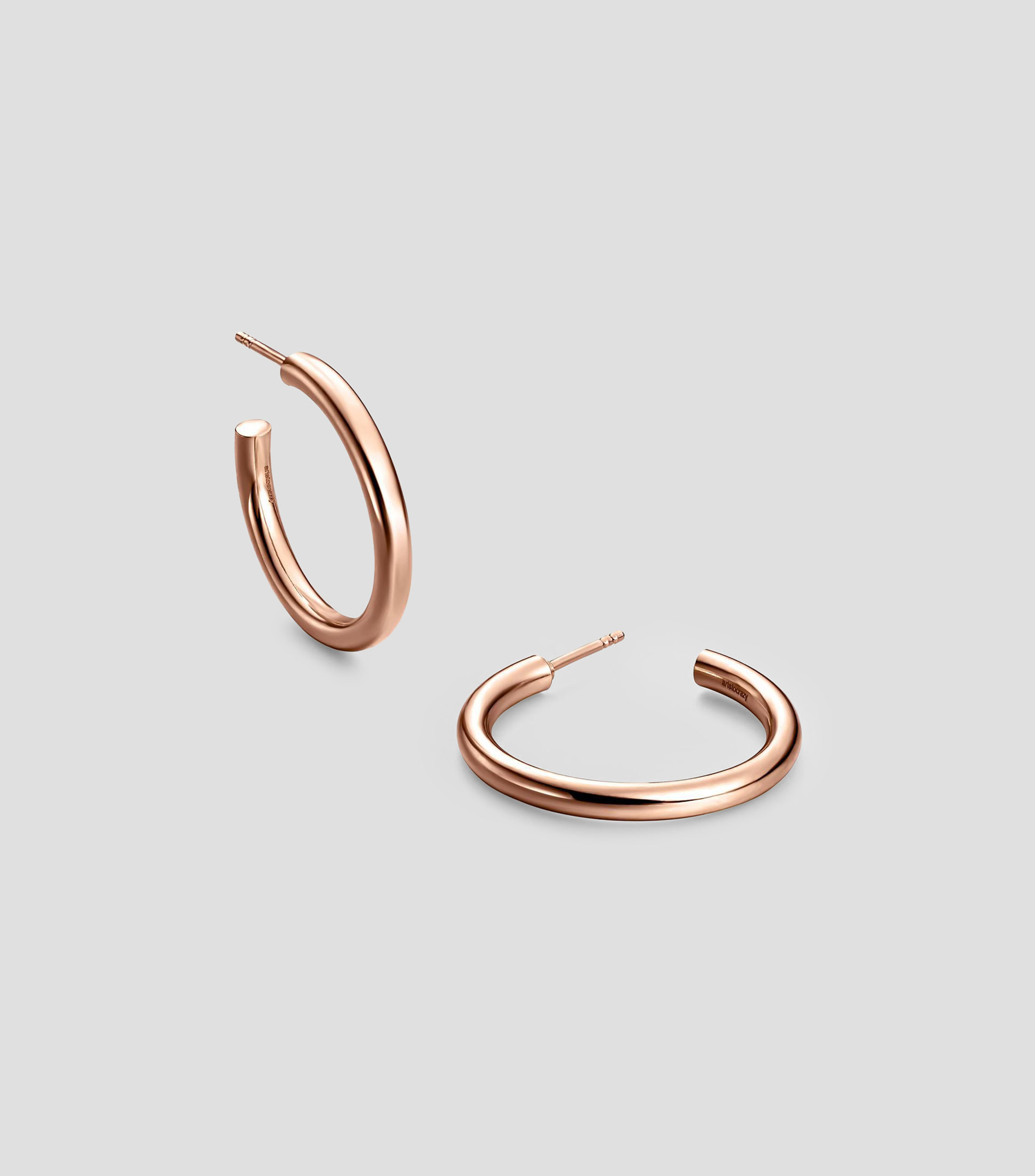 Pendientes en plata Hooped Earrings Mujer