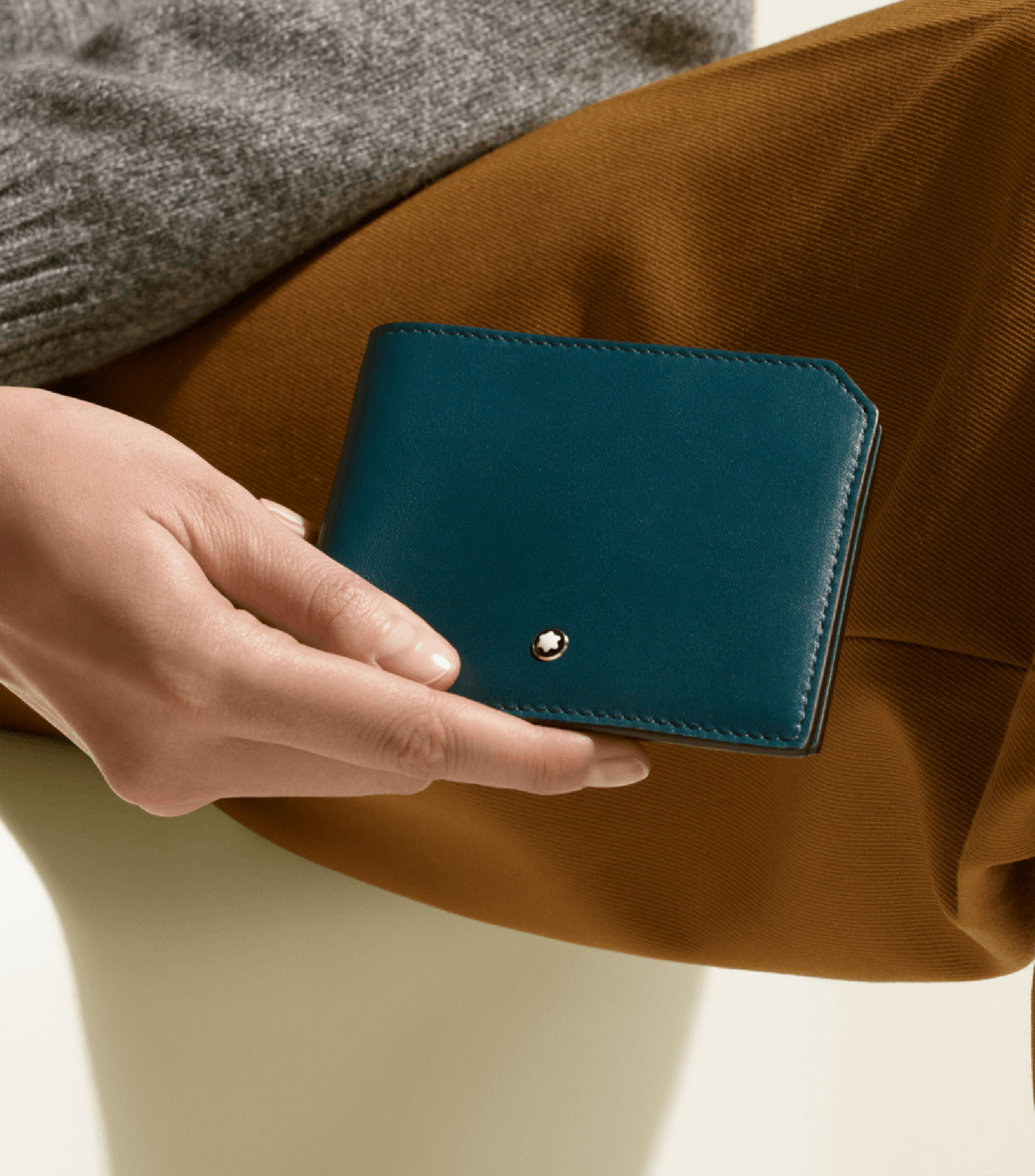 Cartera para 6 tarjetas Soft verde Hombre
