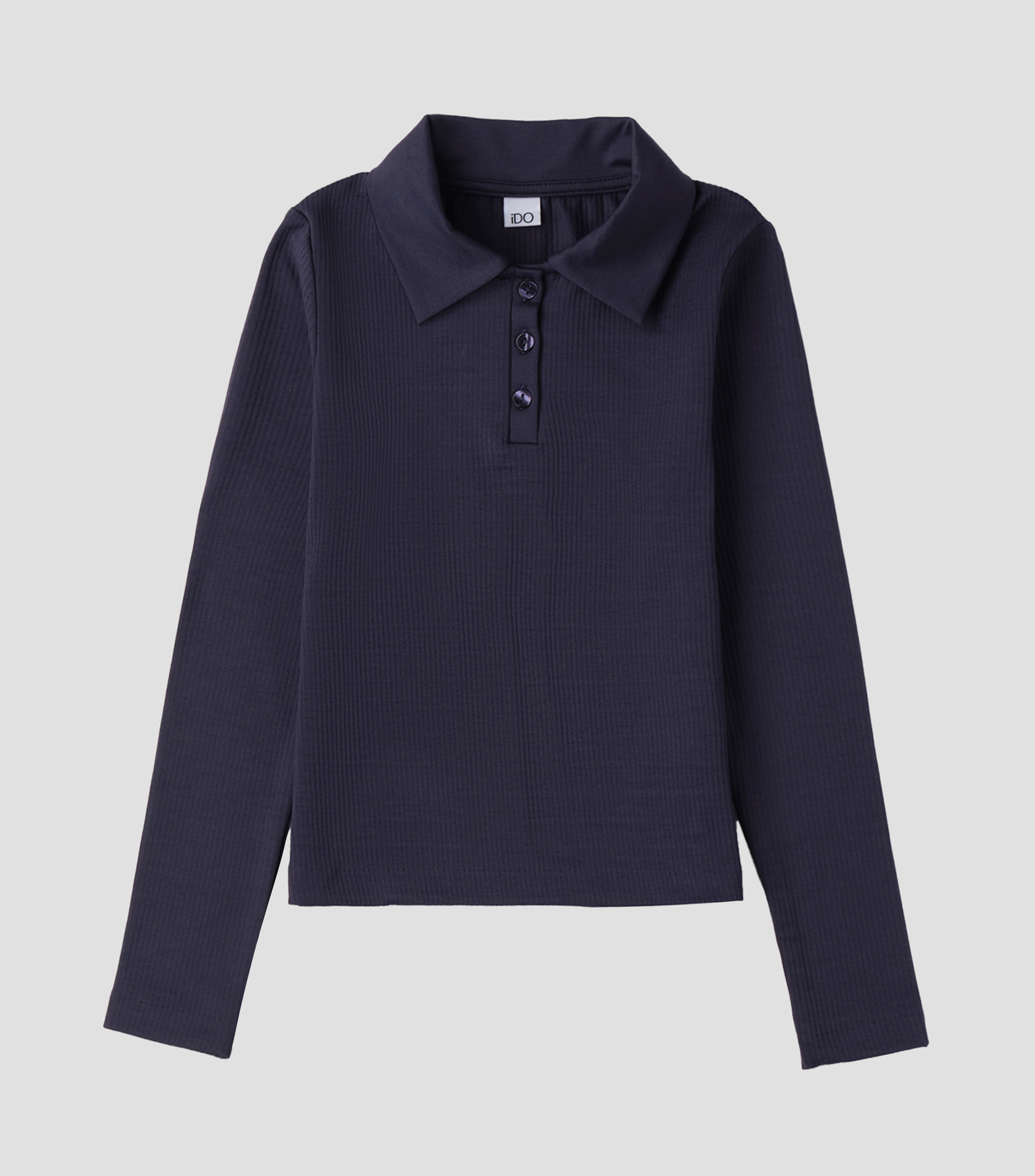 Blusa lisa con manga larga Niña