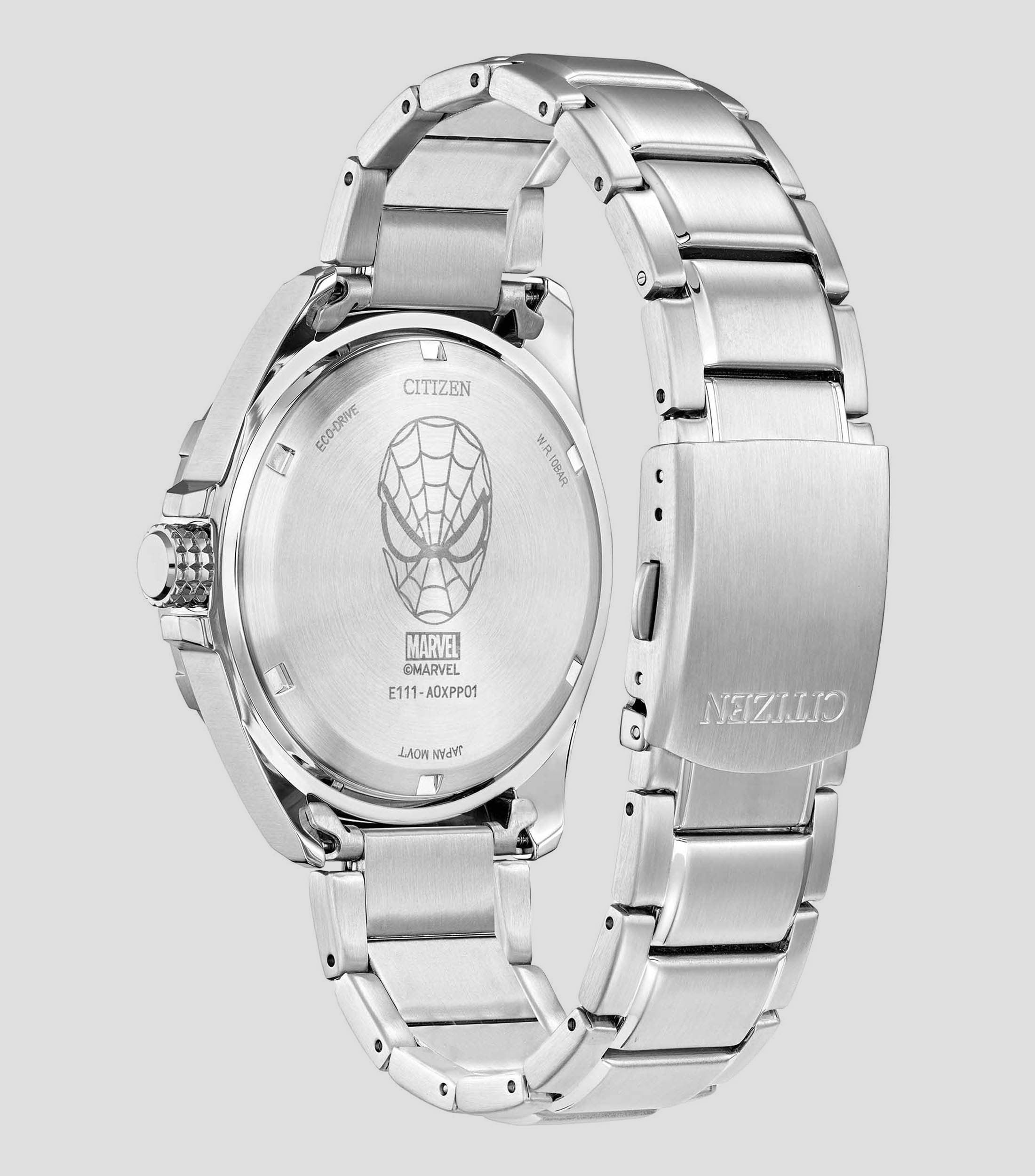 Reloj para Hombre Marvel Casual Plateado, Negro