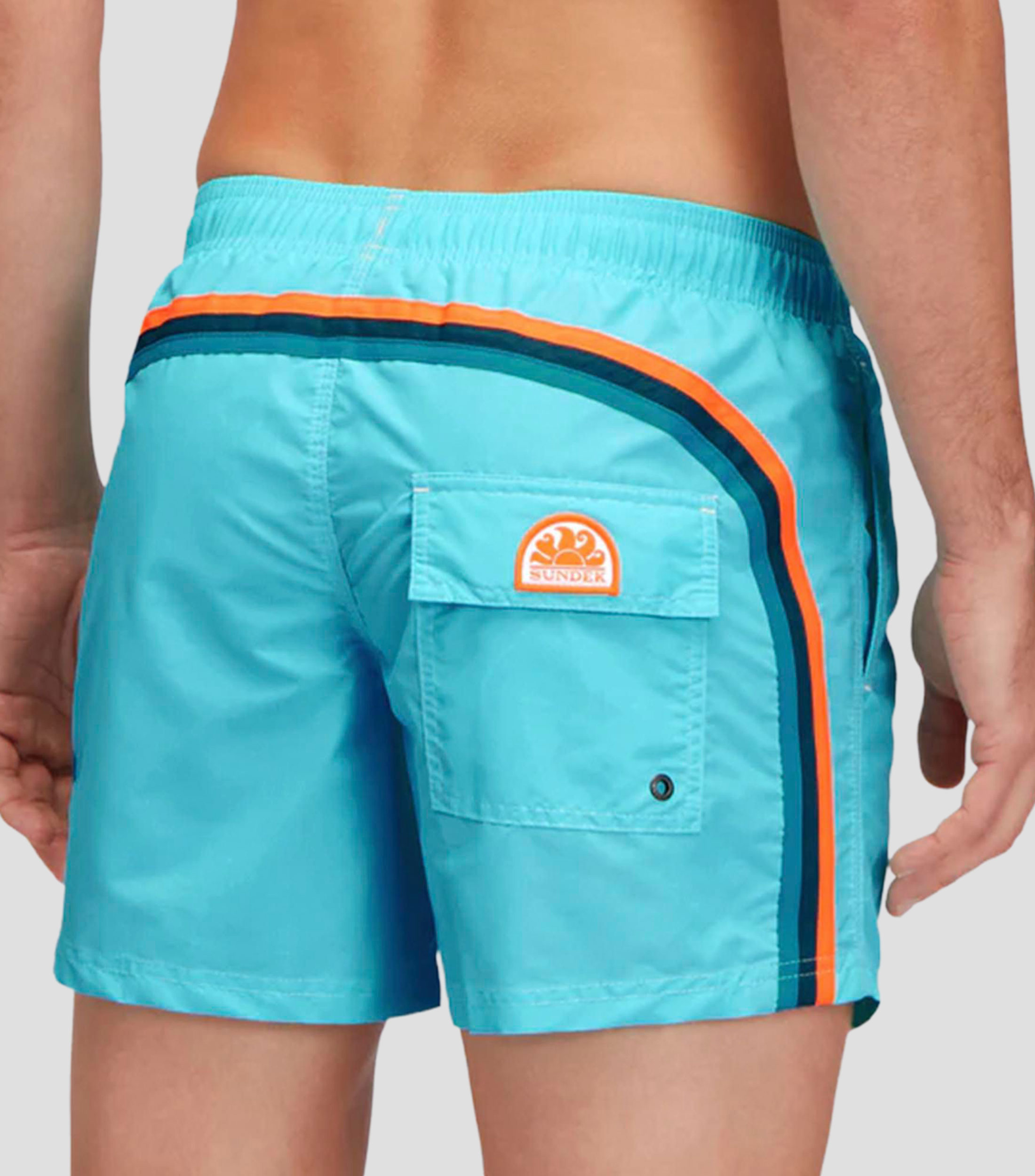 Traje de baño corto liso Hombre