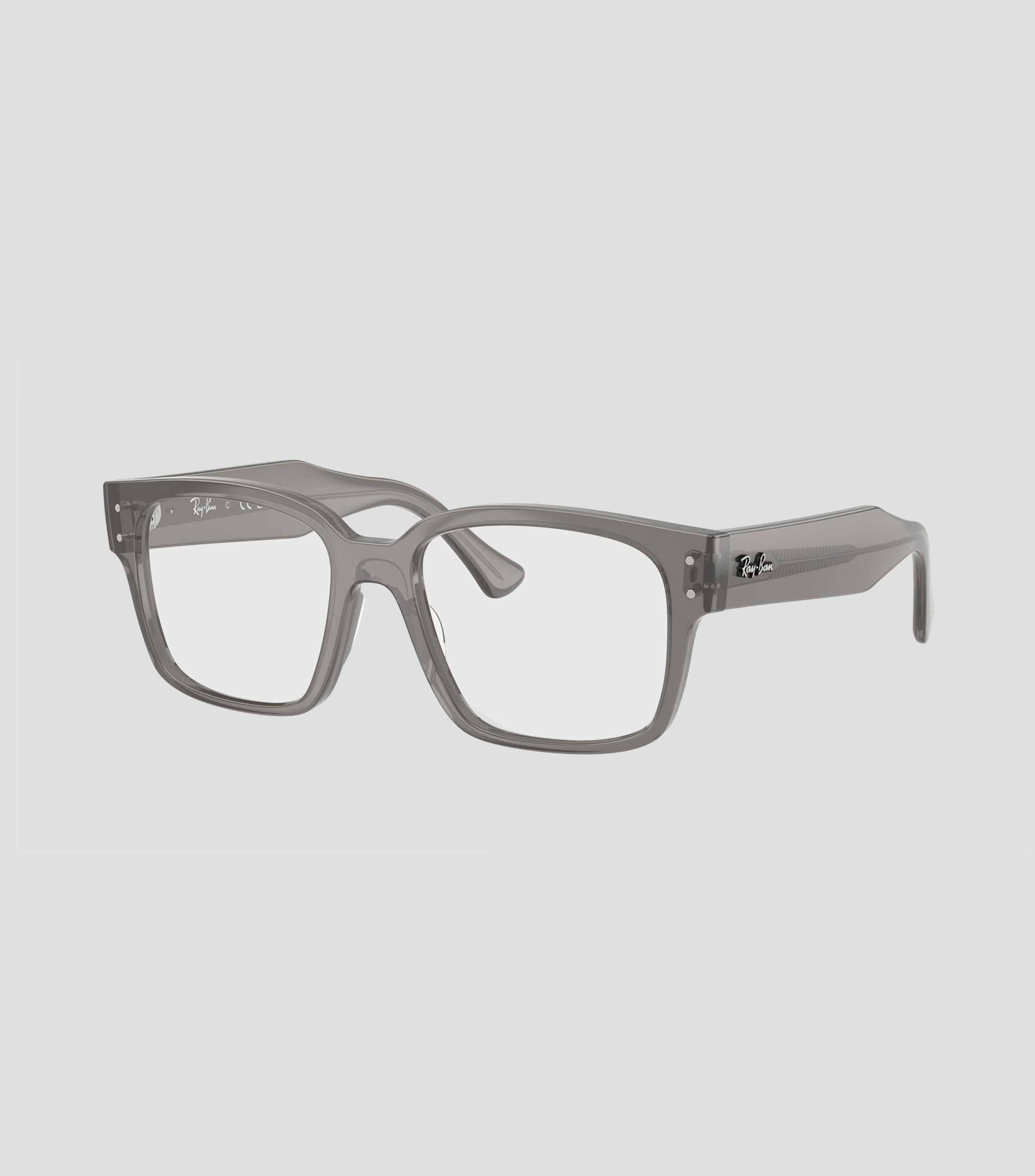 Lentes oftálmicos cuadrados grises traslúcidos Unisex