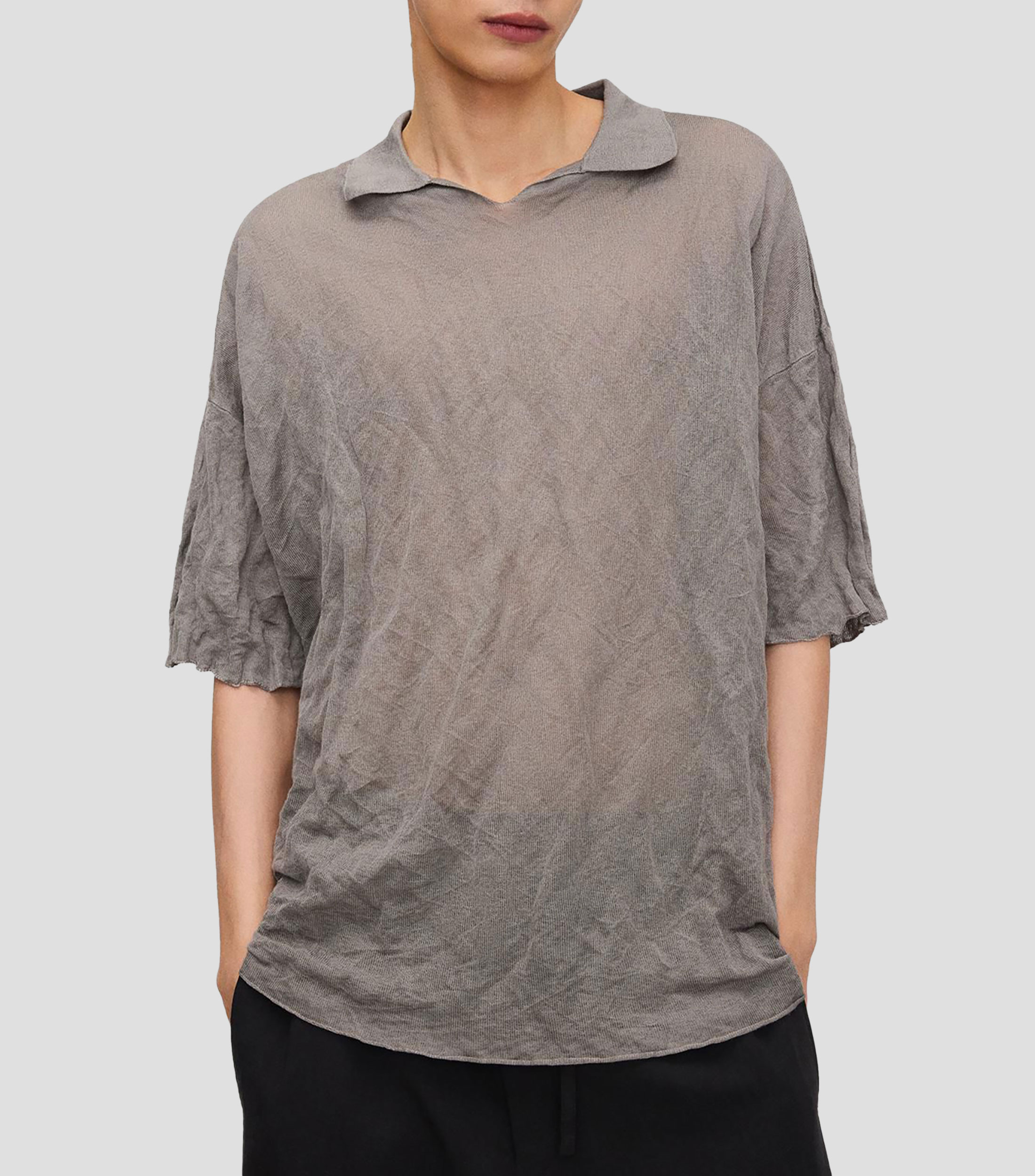 Playera tipo polo manga corta lisa Hombre