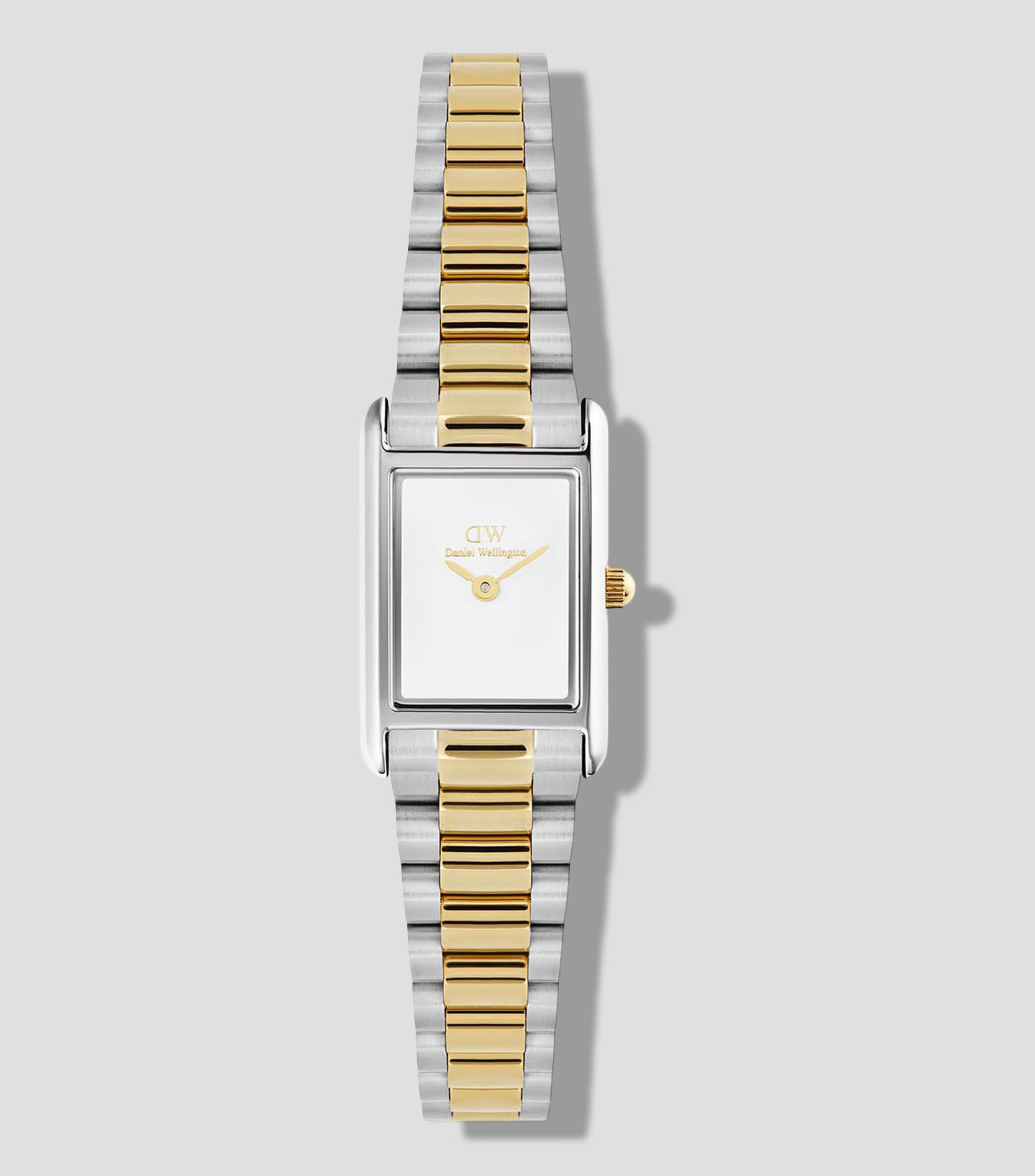 Reloj para mujer Bound Mini Rect 3 Hands casual, plateado