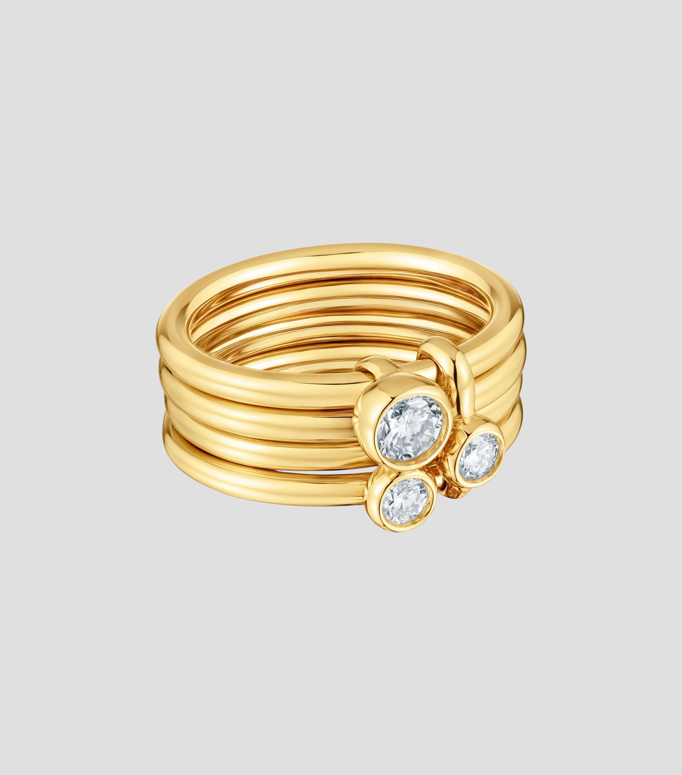 Anillo en Plata y diamantes Mujer