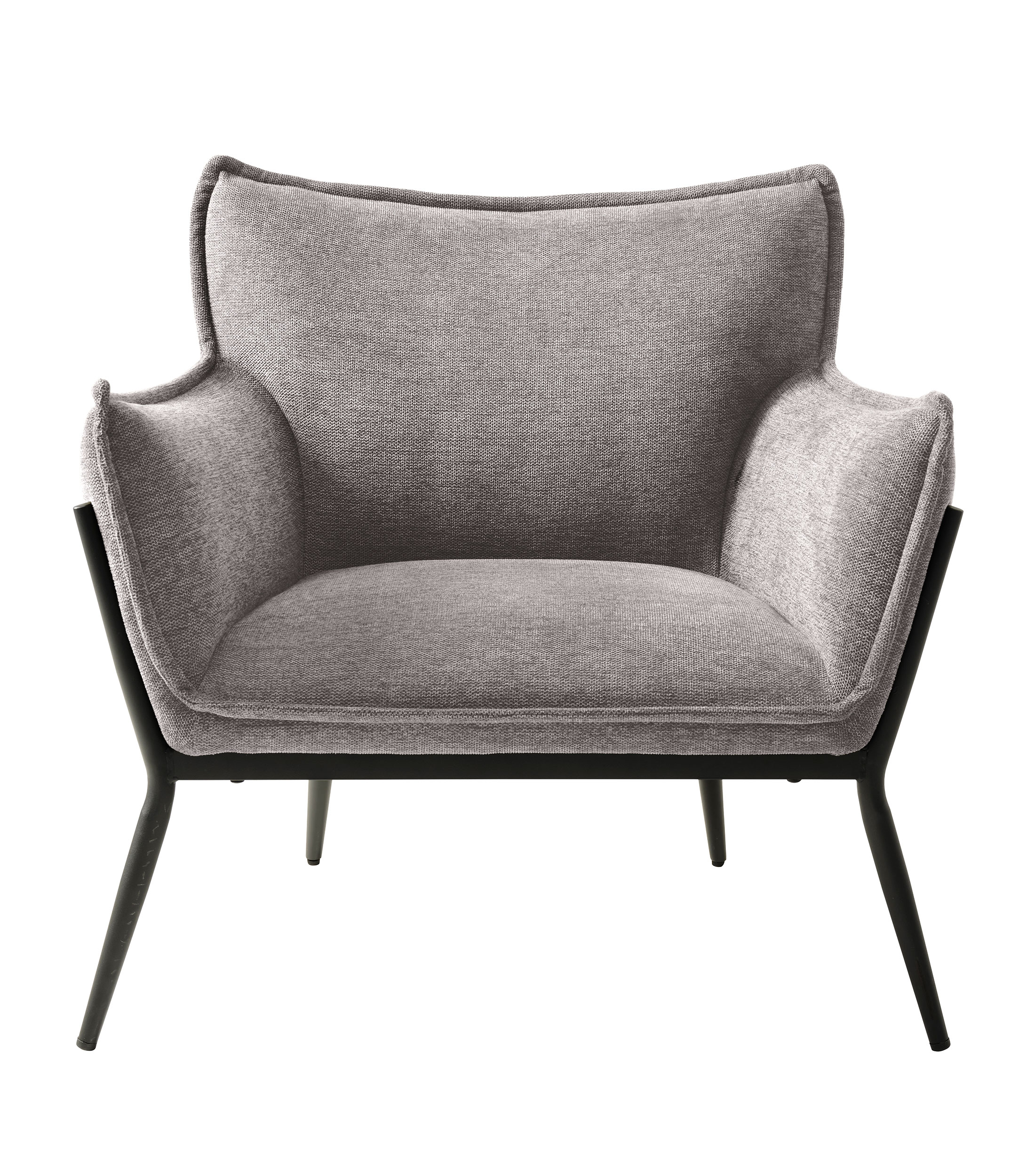 Sillón Calgary en tela spuma metal Gris