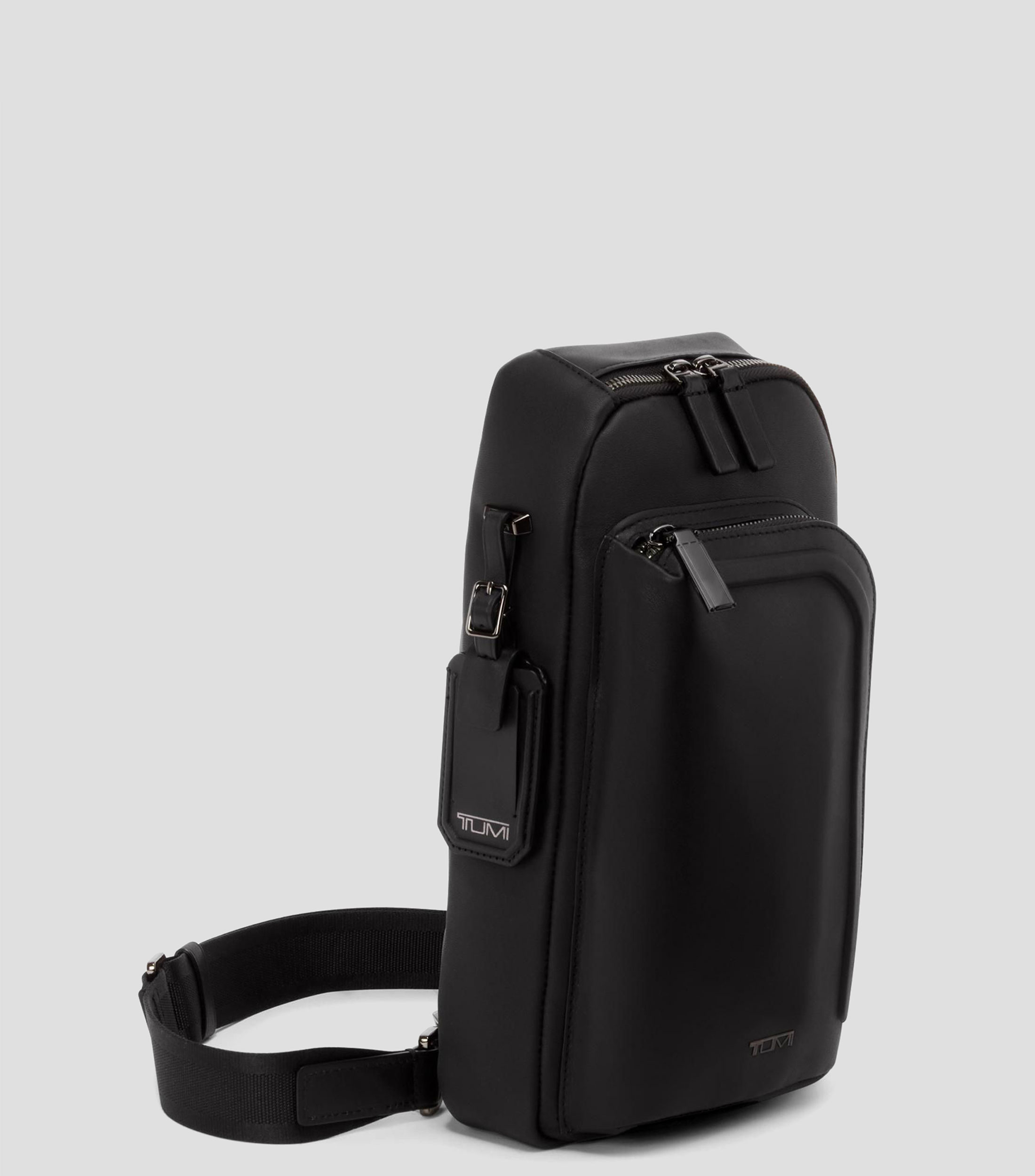 Bolsa crossbody negro en piel Gregory Hombre