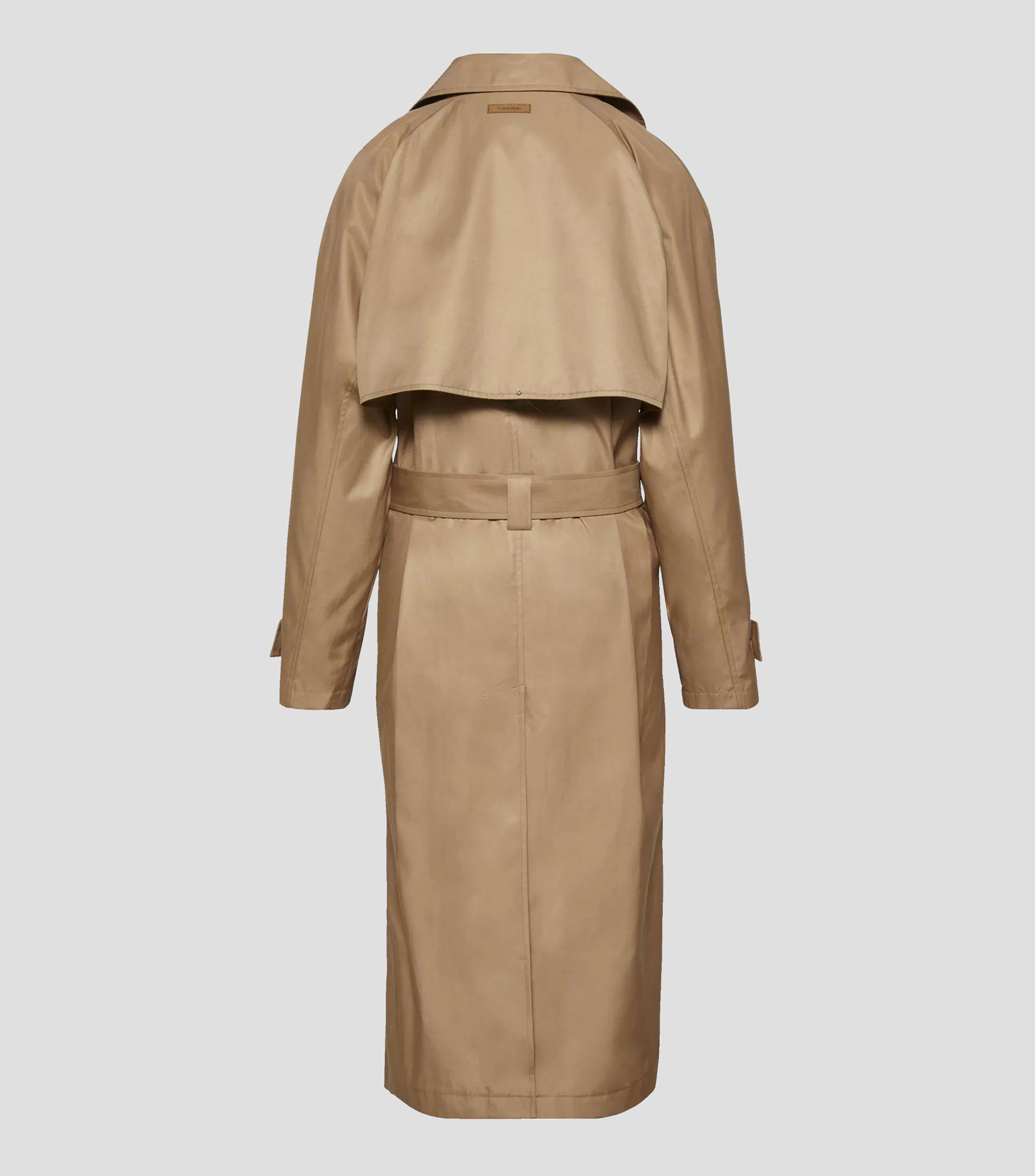 Gabardina larga con botonadura Mujer