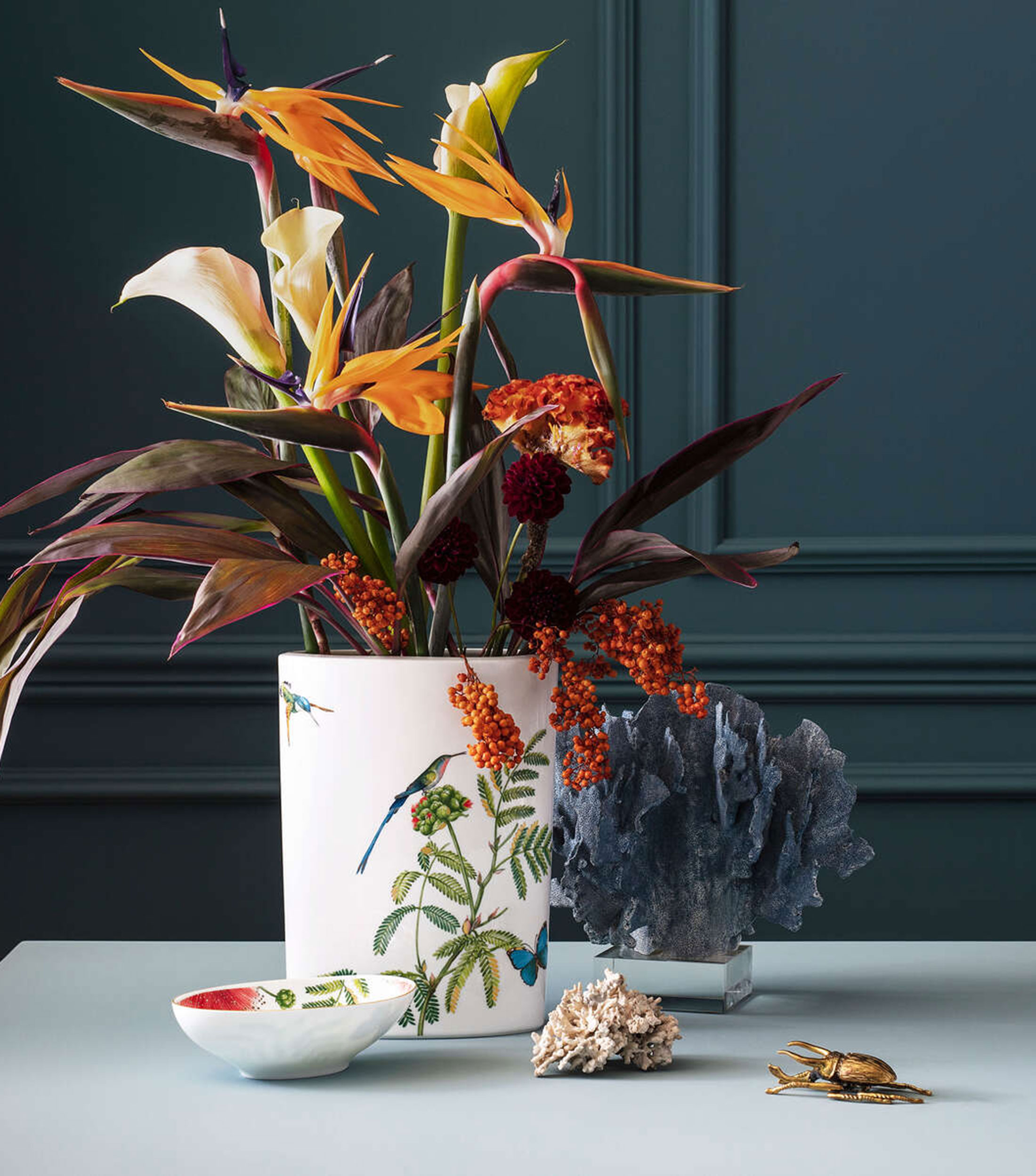 Florero Amazonia en porcelana