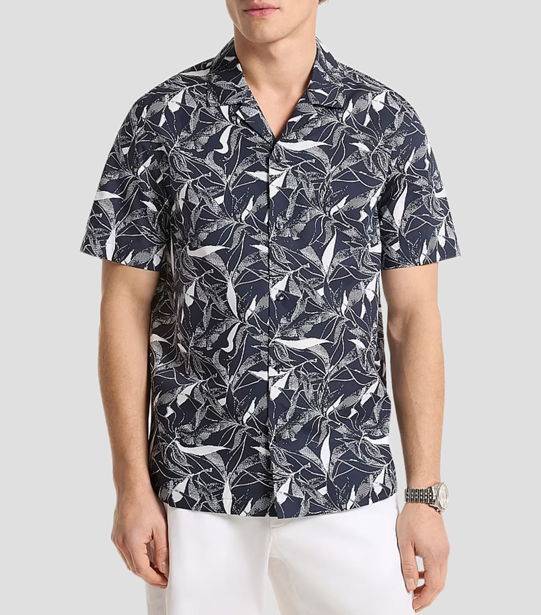 Camisa estampada manga corta Hombre