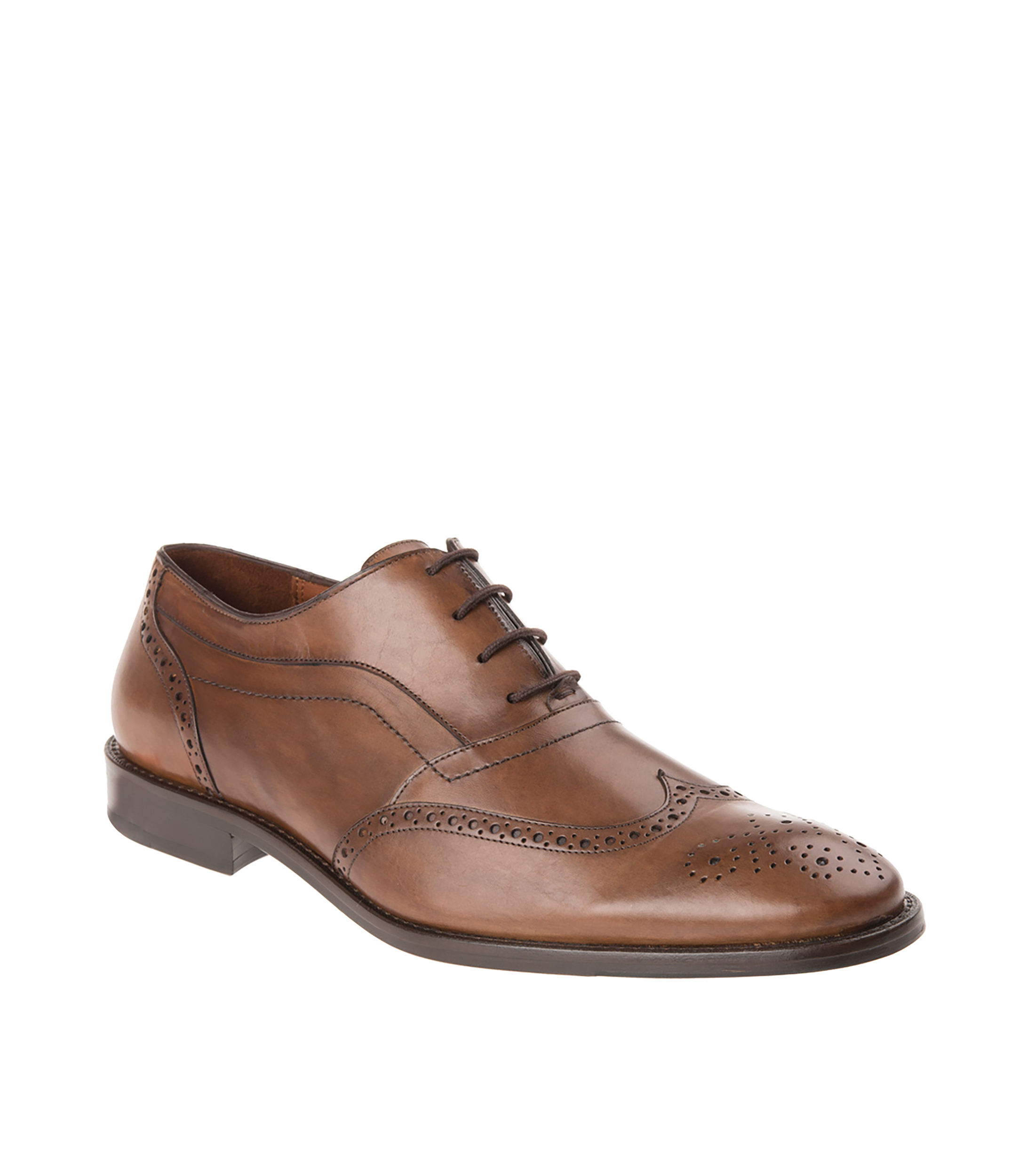 Franco Cuadra Zapatos de Vestir Oxford Caf s en Piel Tac n Bajo