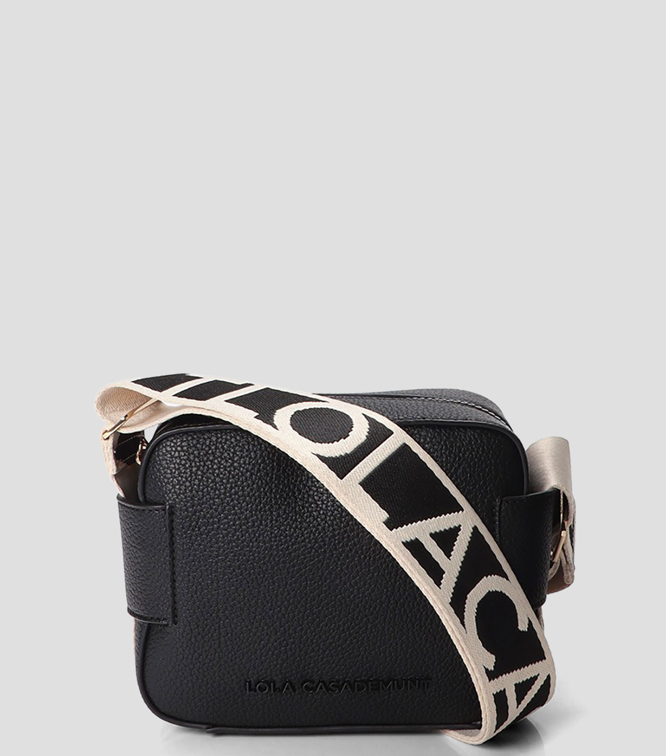 Bolsa crossbody negra lisa Mujer
