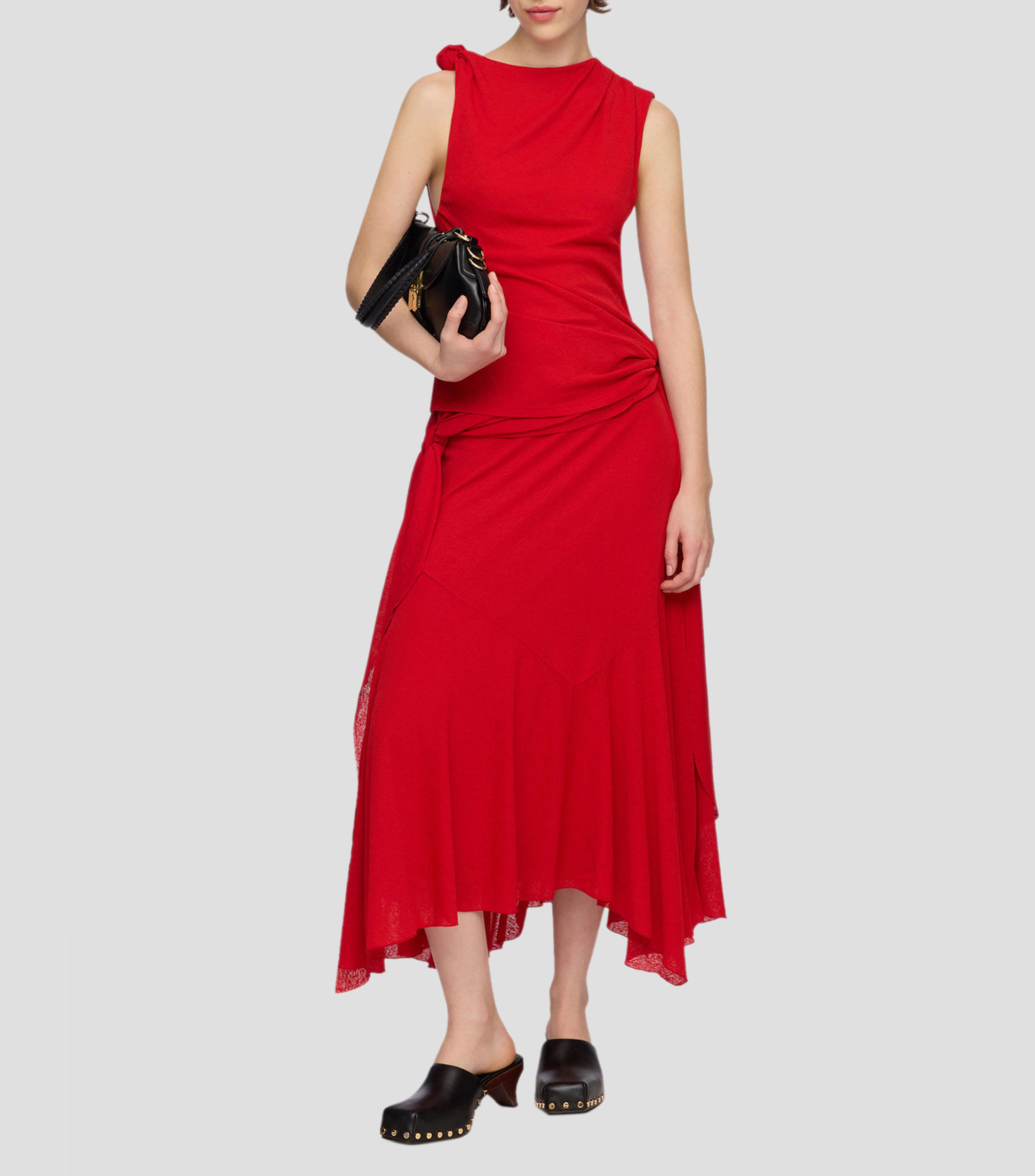 Vestido largo liso Mujer
