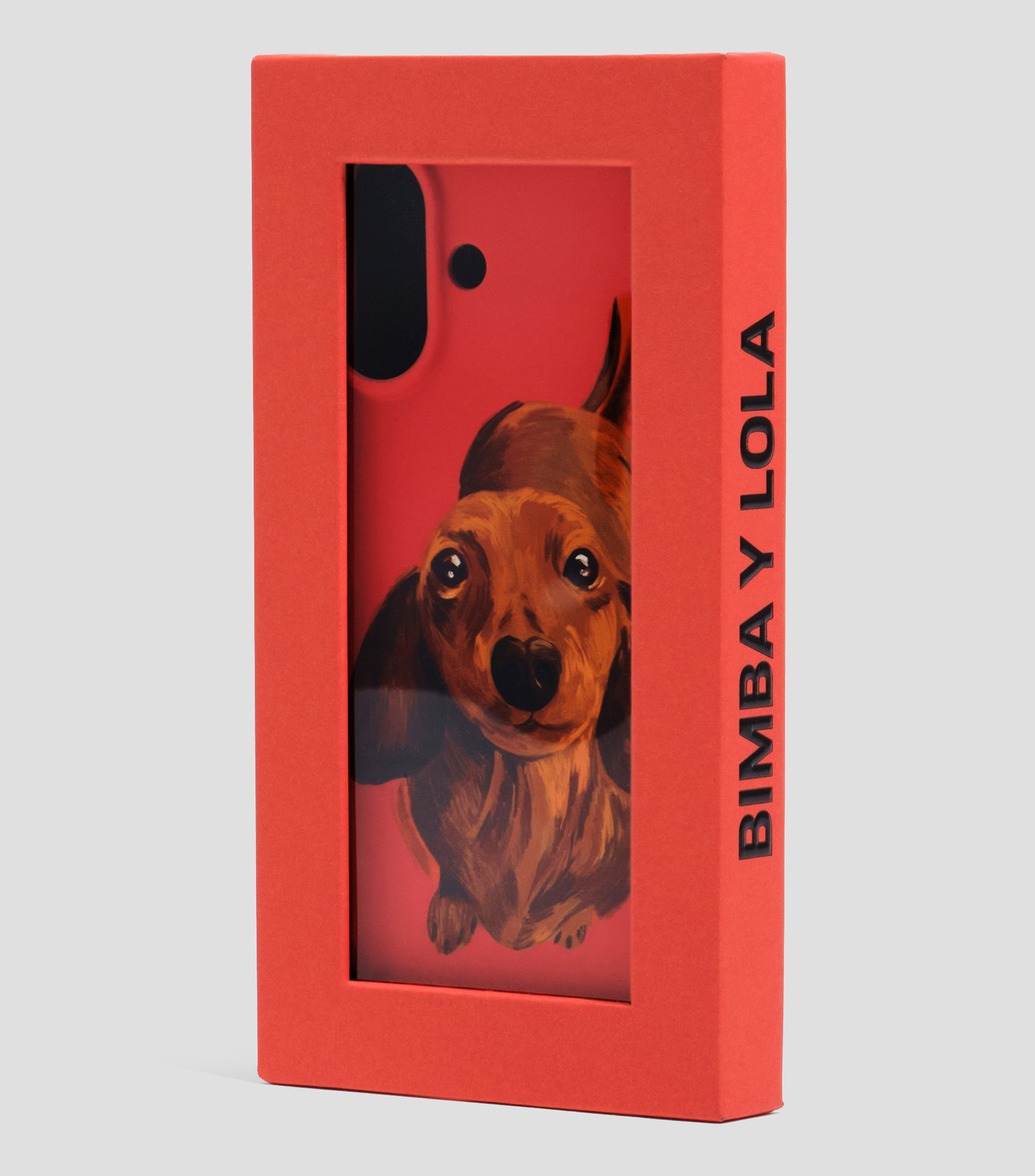 Funda rígida iPhone 16 teckel roja Mujer
