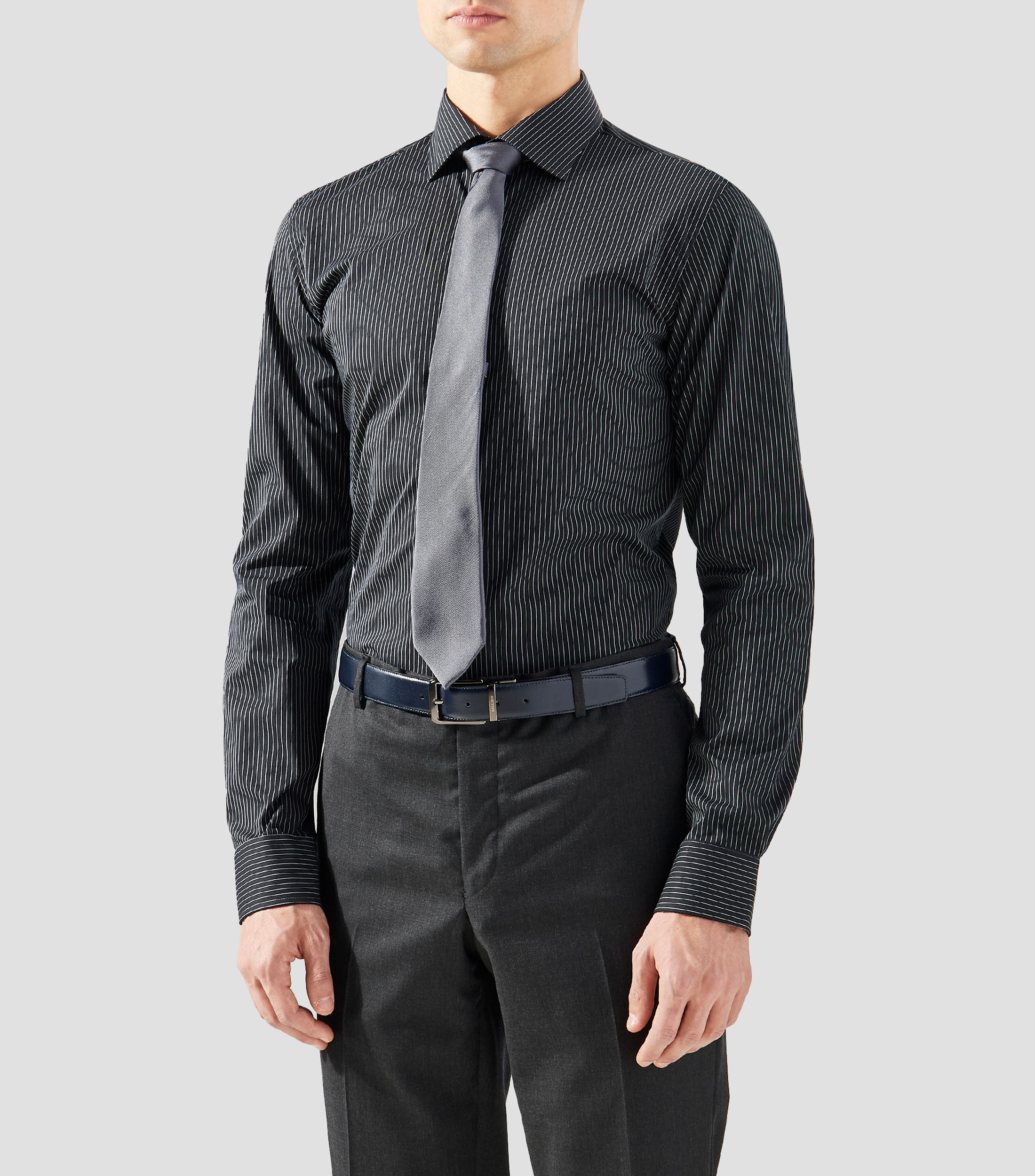 Camisa de rayas manga larga Hombre