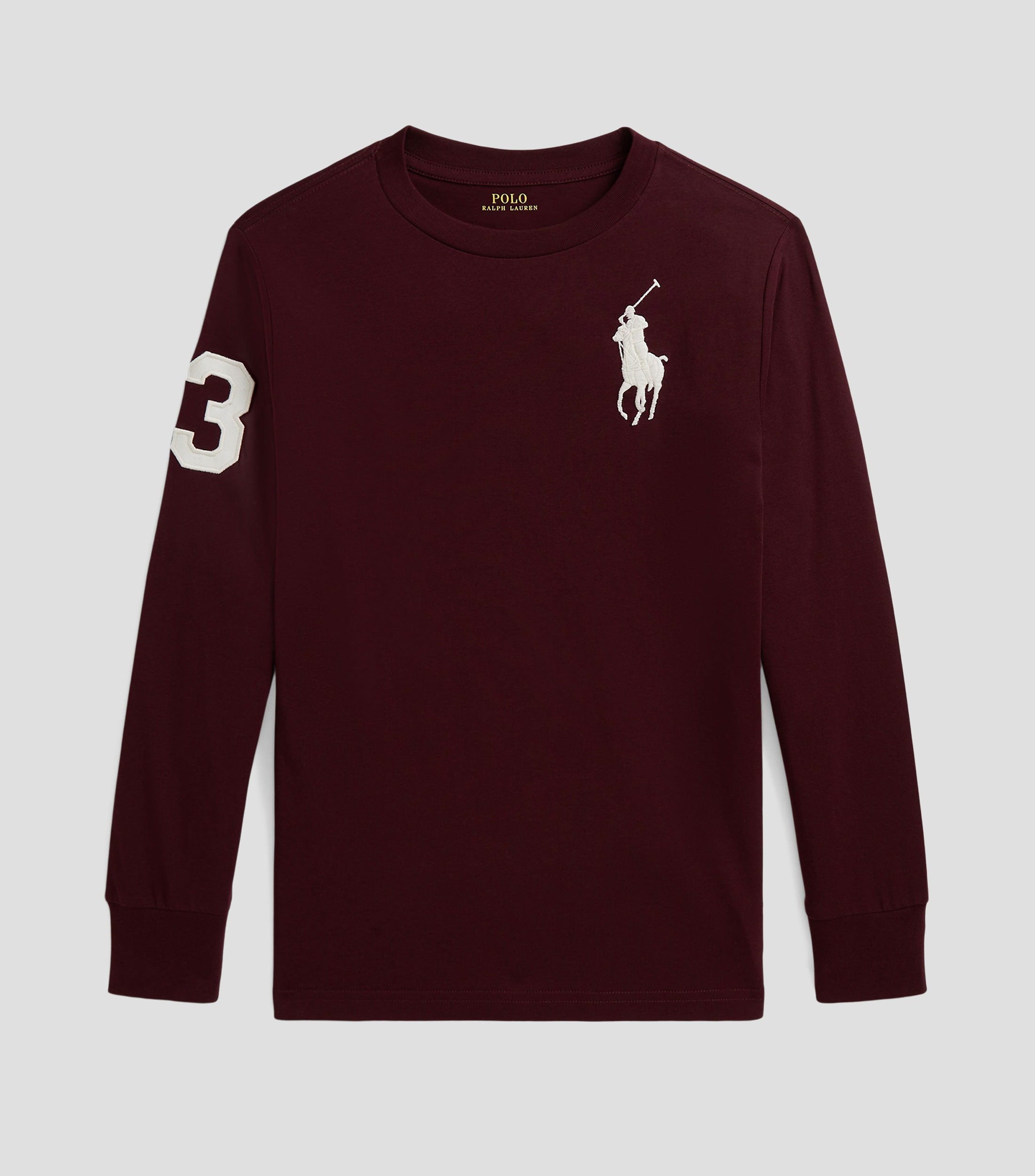 Playera cuello redondo manga larga sólida Niño