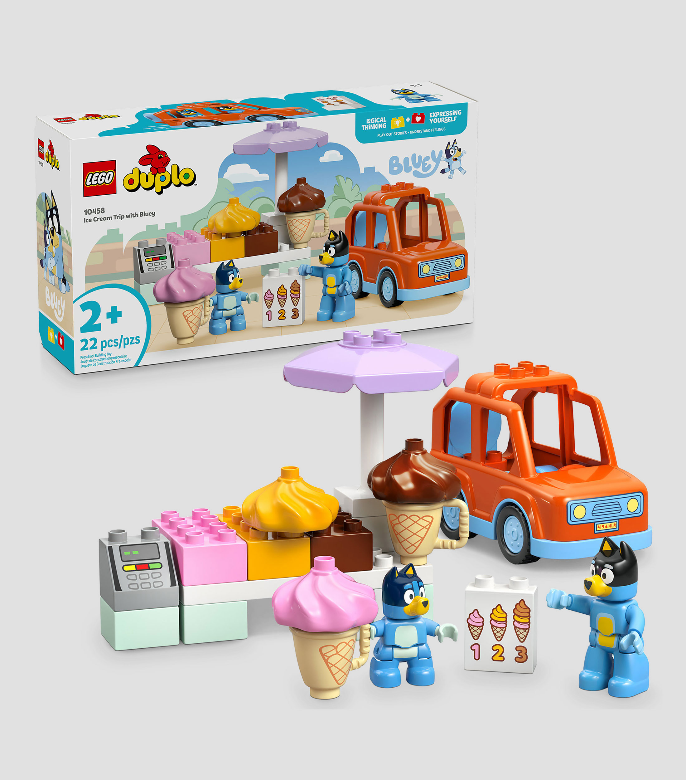 Lego Duplo Bluey Excursión a la Heladería con Bluey 10458