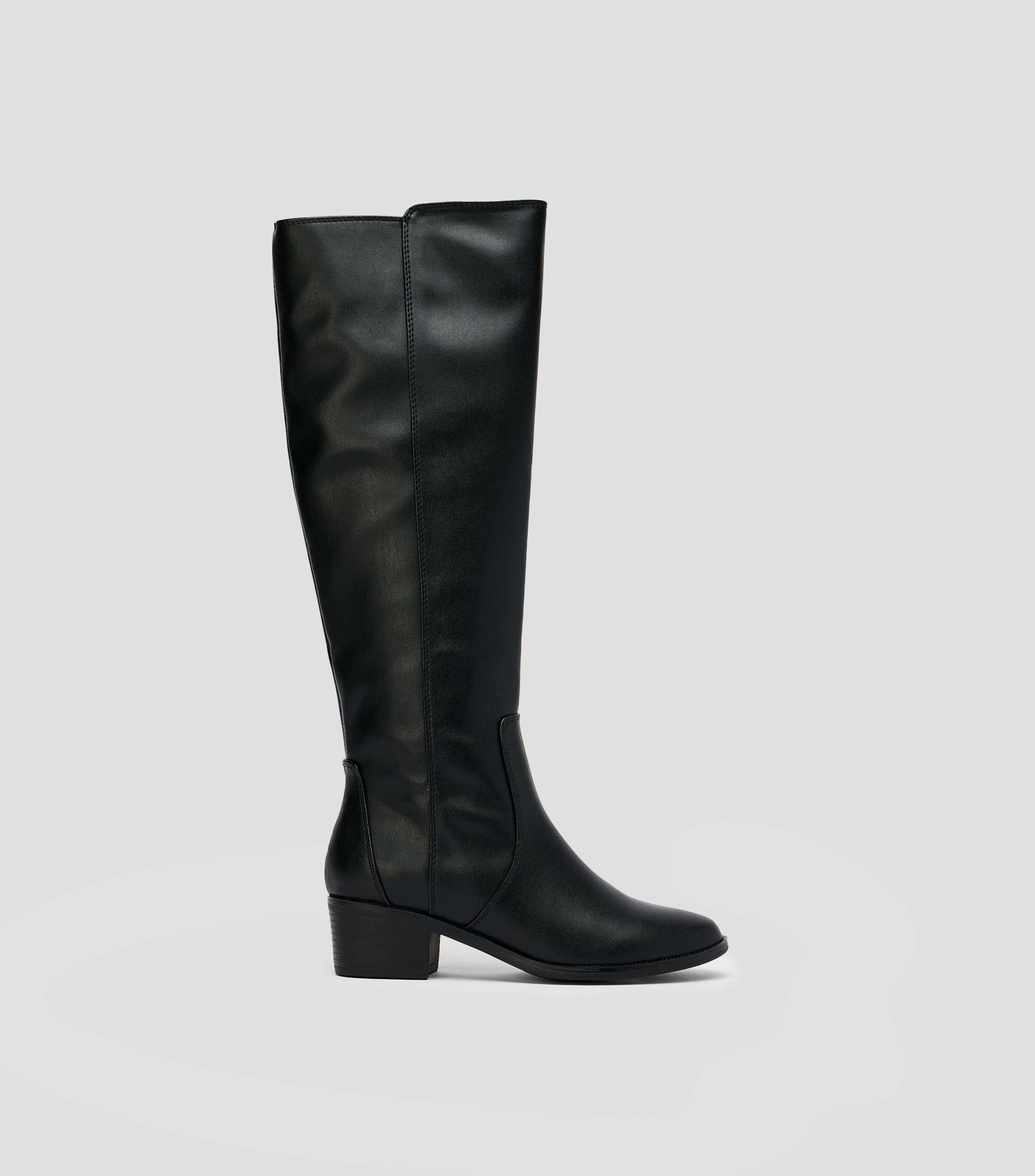 Botas largas casuales tacón medio media luna Mujer