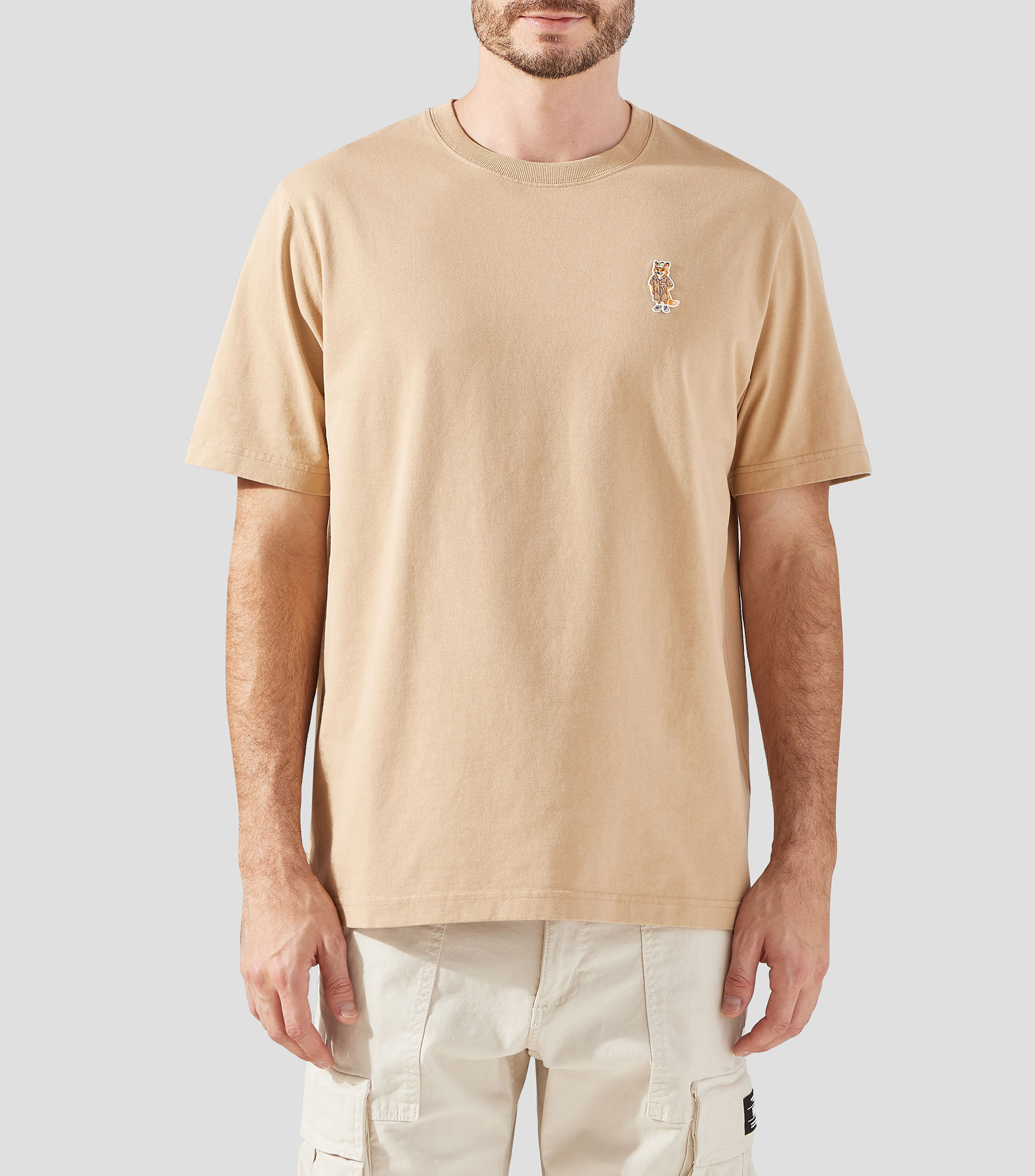 Playera cuello redondo manga corta lisa Hombre