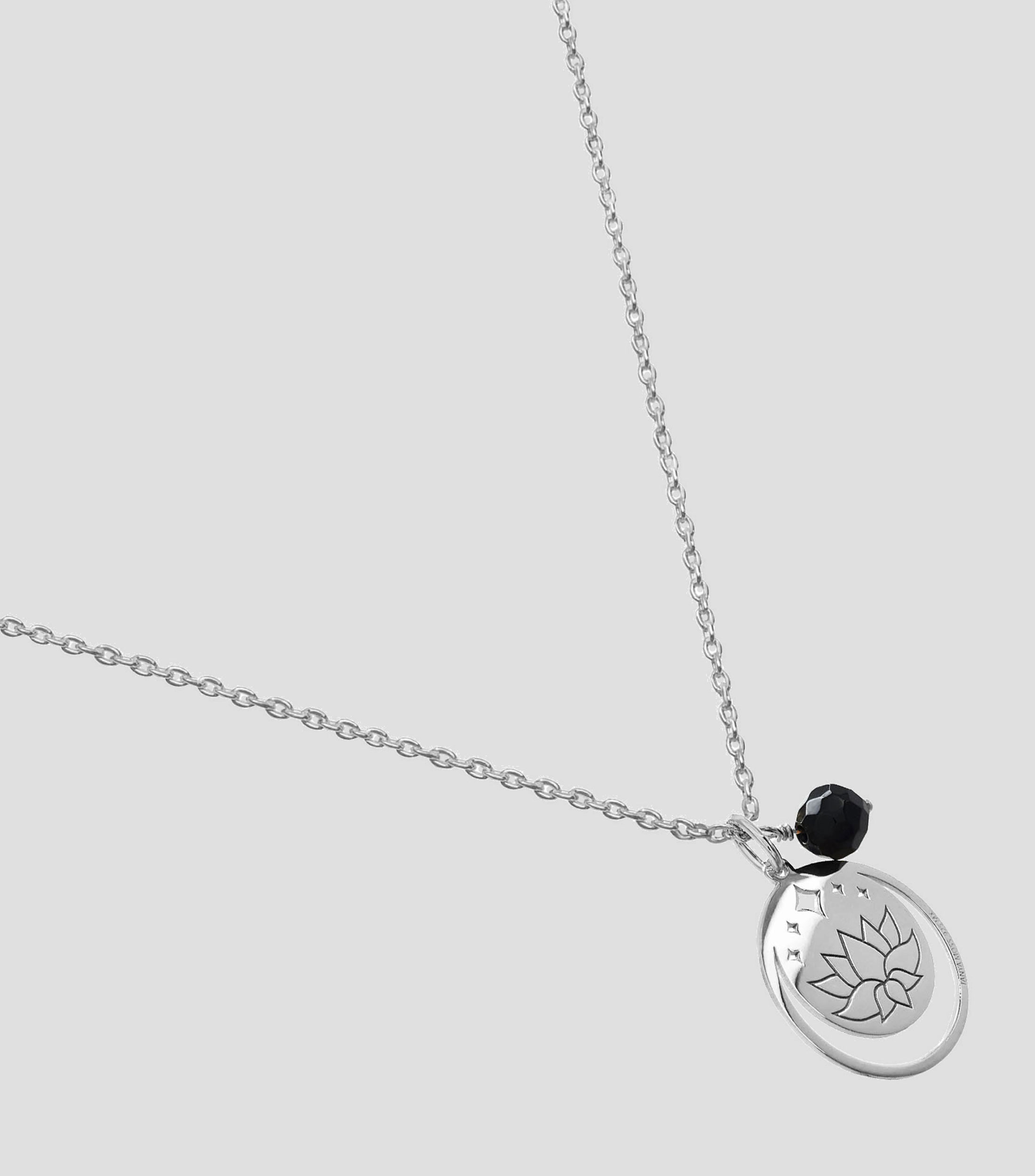 Dije en plata .925 luna con loto Mujer