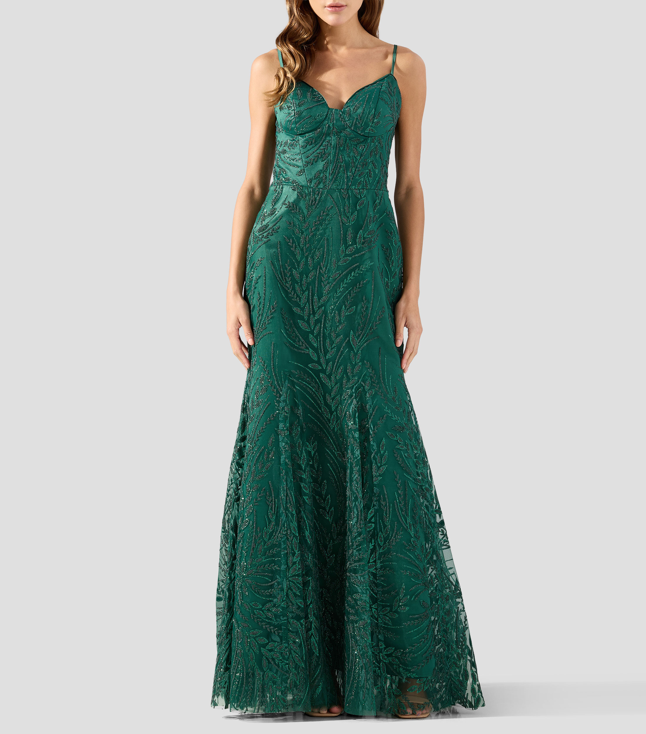 Vestido de fiesta largo fantasía con lentejuelas Mujer