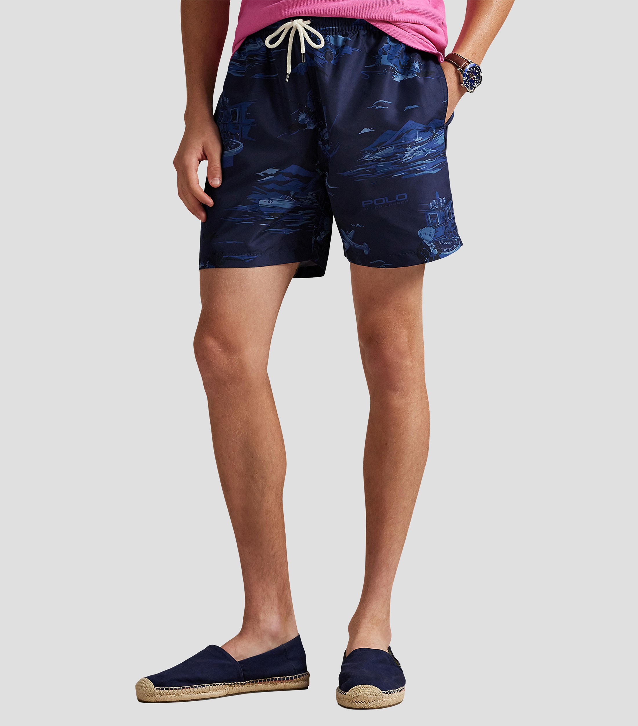 Traje de baño largo estampado Hombre