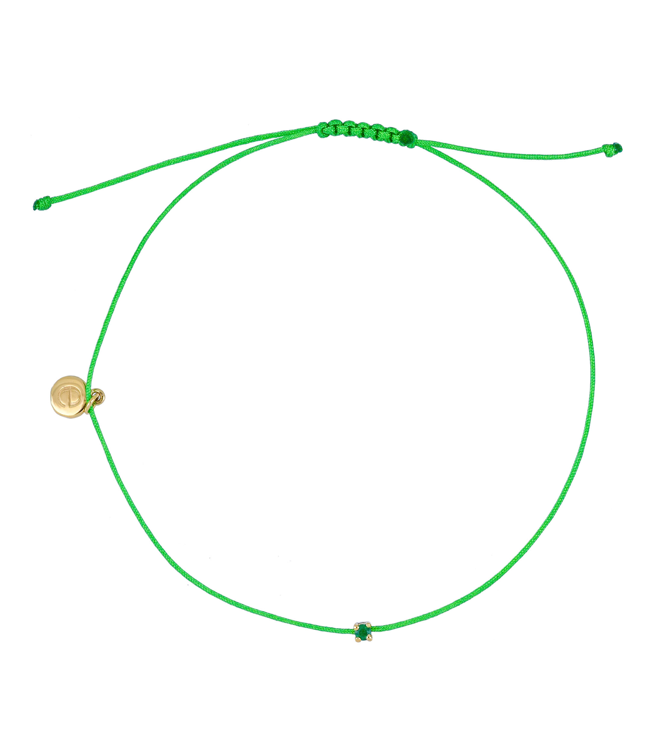 Pulsera ajustable con esmeralda Unisex