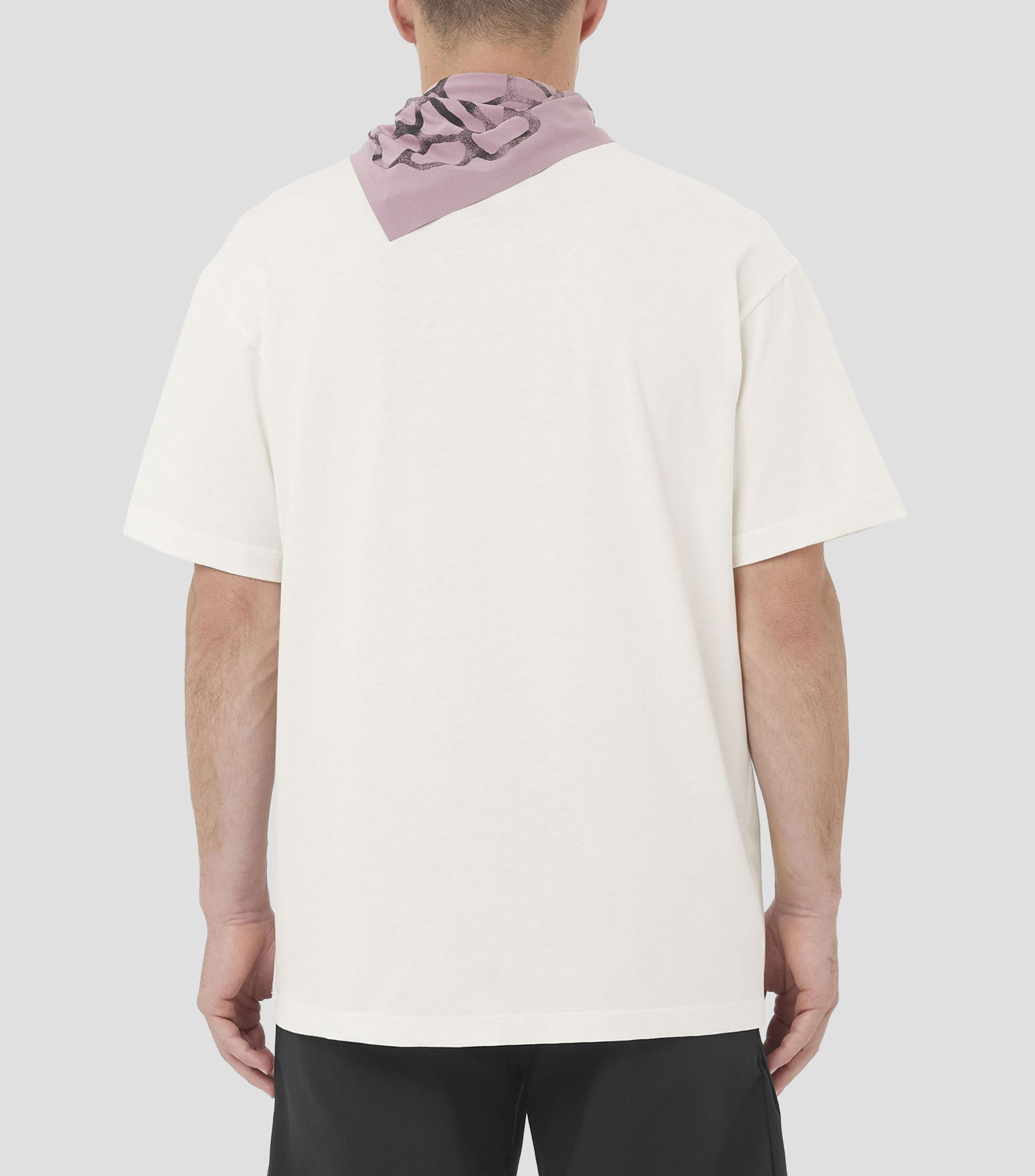 Playera de entrenamiento cuello redondo manga corta estampada Hombre