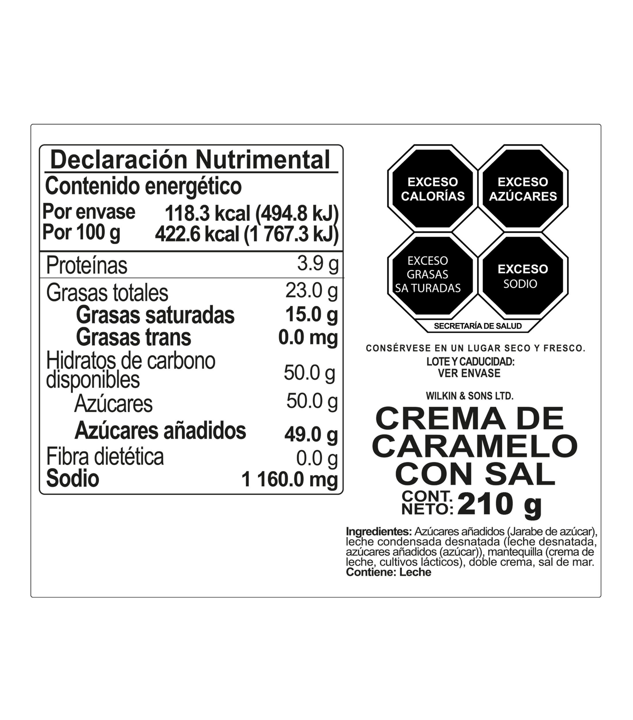 Crema de Caramelo Salado 210 gr