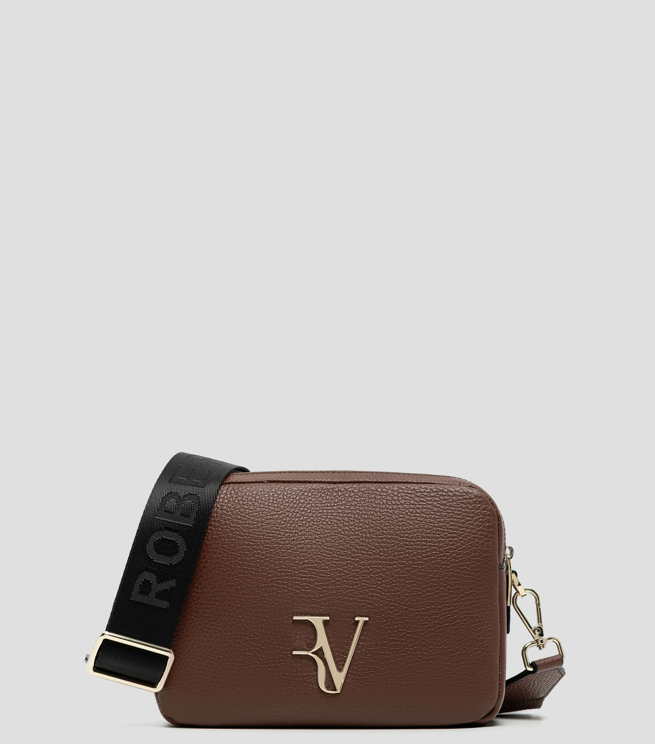 Bolsa crossbody lisa con detalle texturizado Mujer