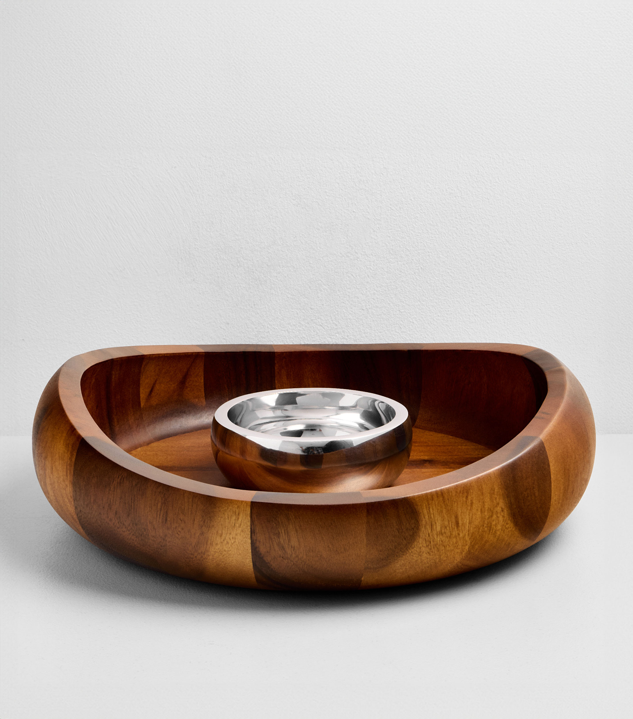 Nambé Botanero Chip & Dip en aluminio El Palacio de Hierro