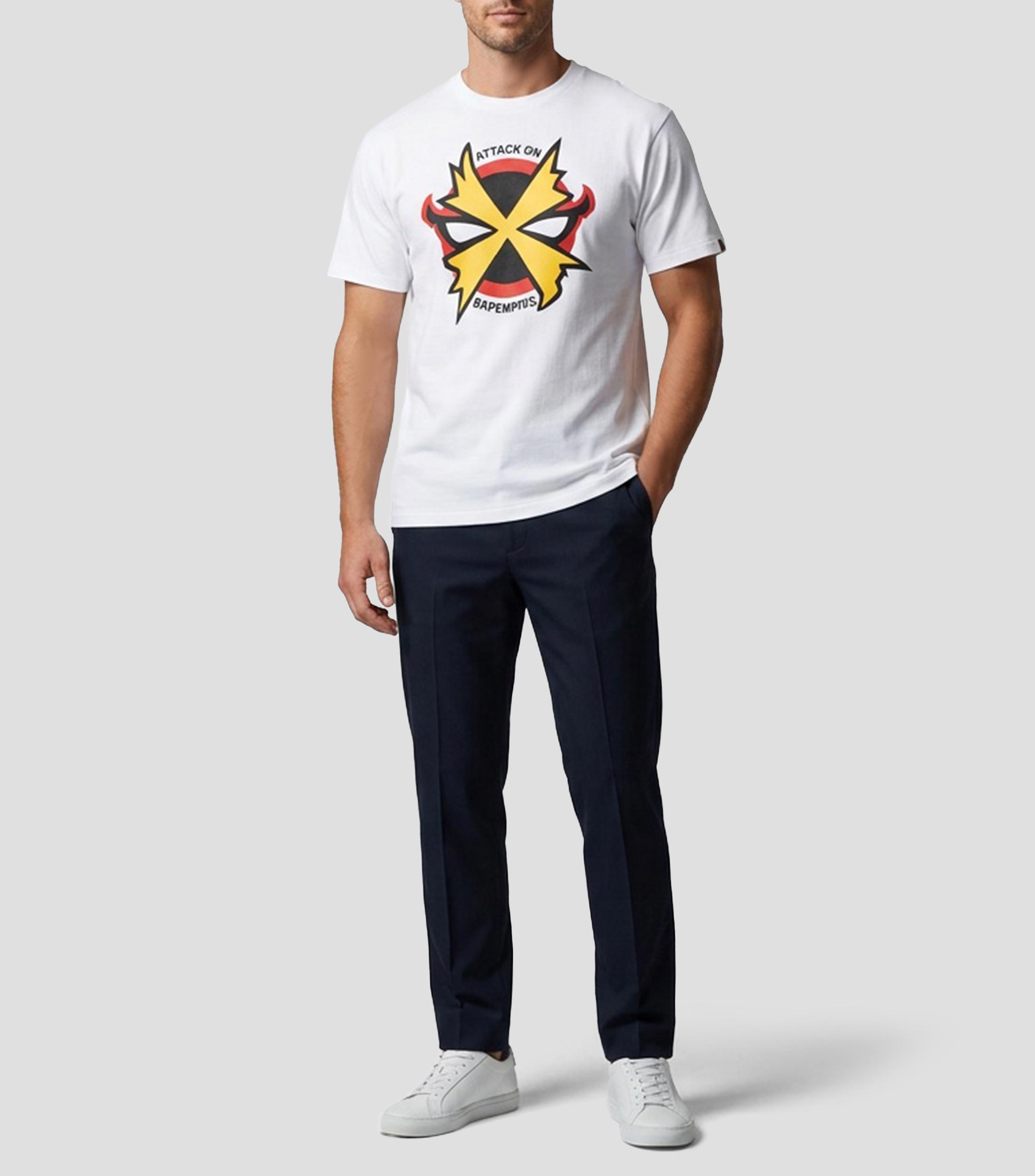 Playera cuello redondo manga corta estampada Hombre