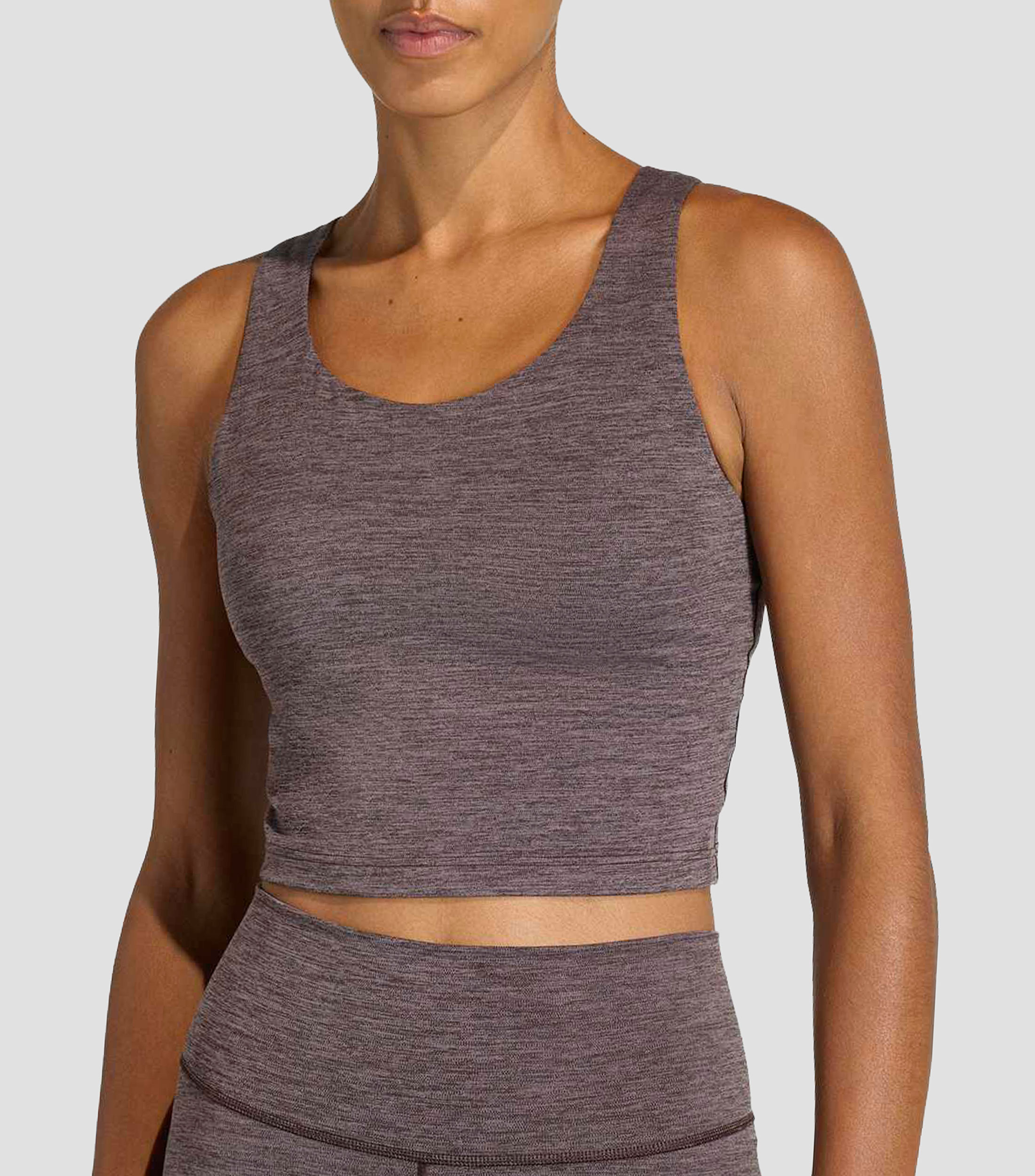 Top para entrenamiento jaspeado Mujer
