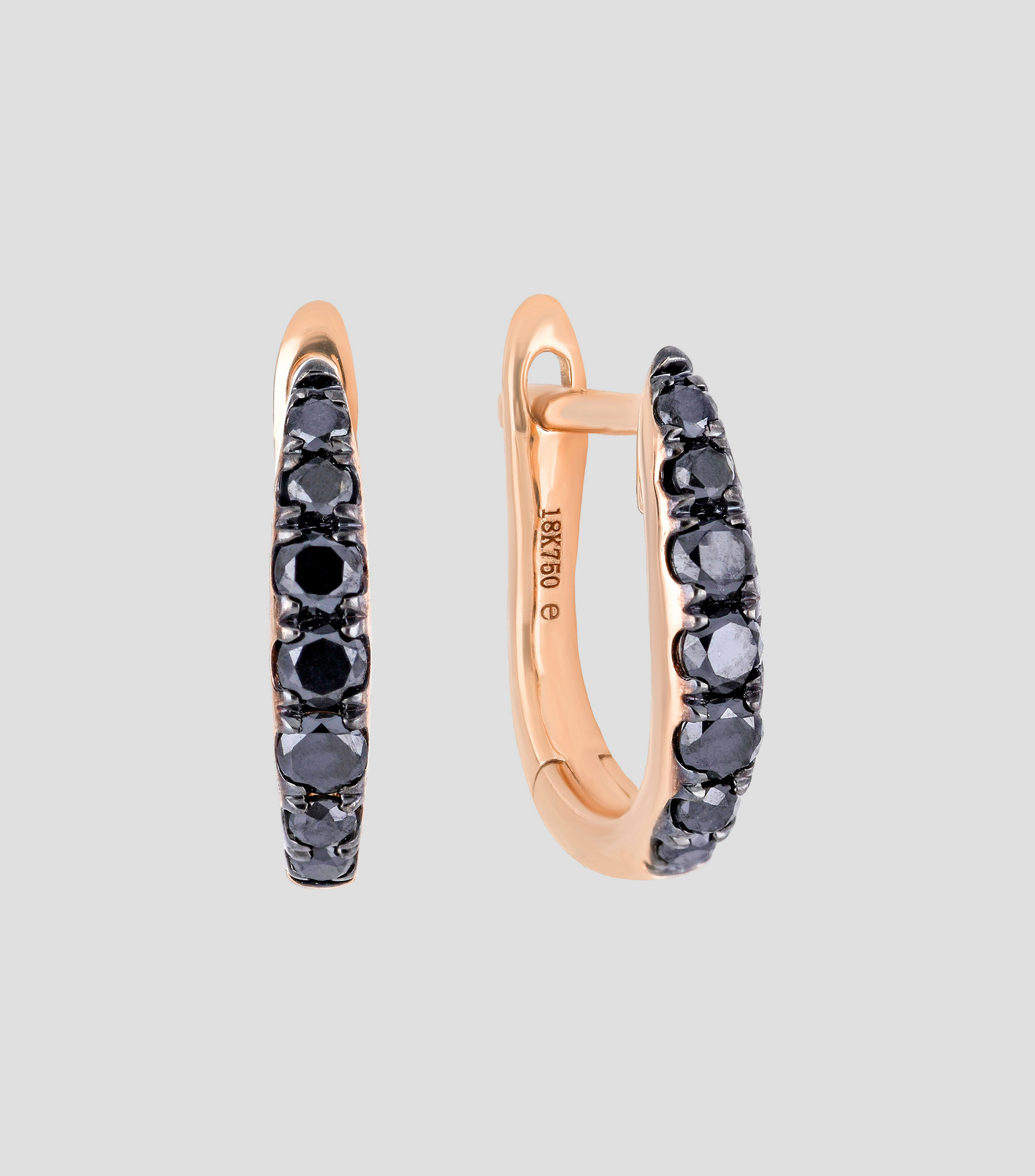 Aretes en oro rosa de 18 Kts Mujer