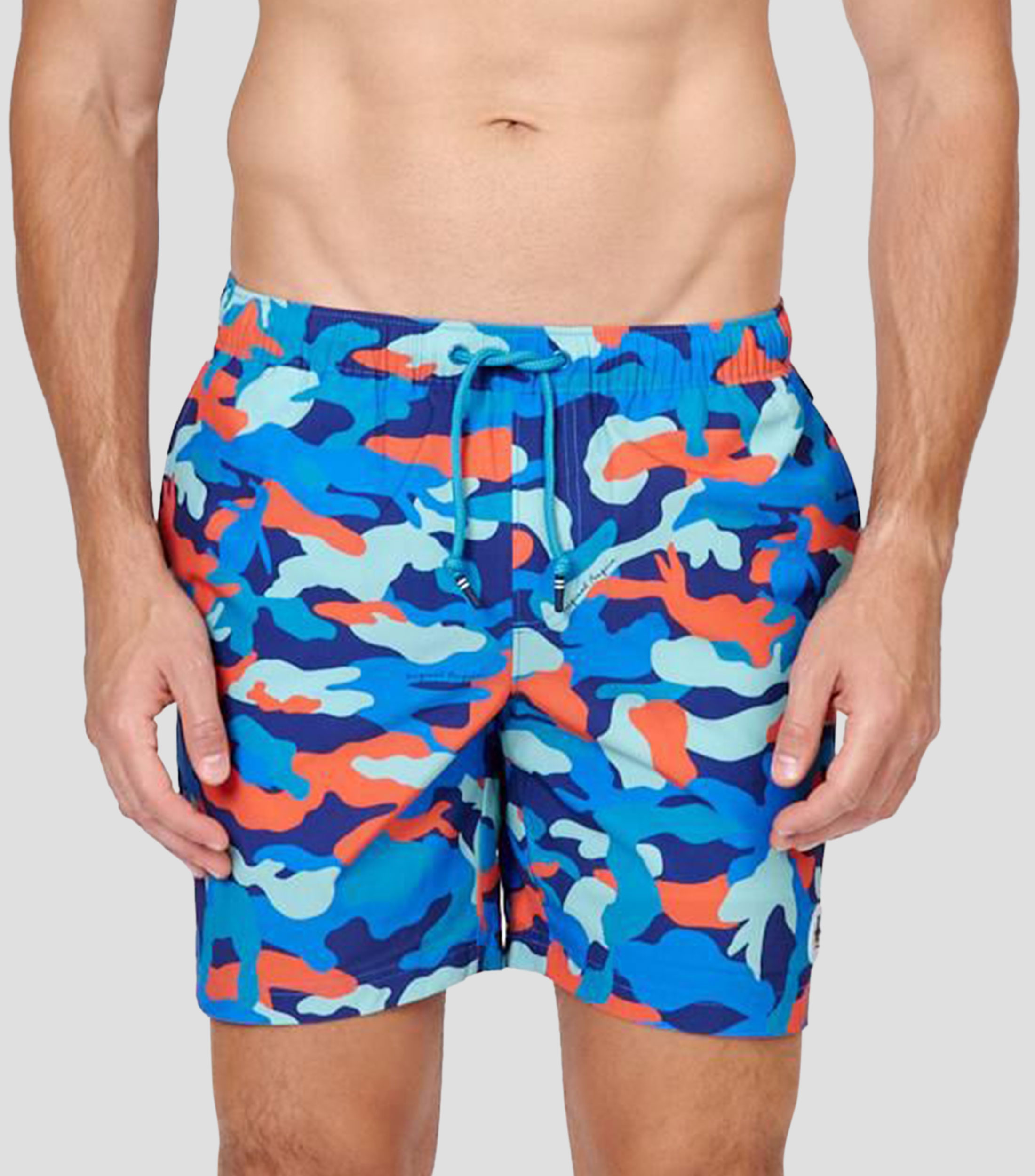 Traje de baño corto estampado Hombre