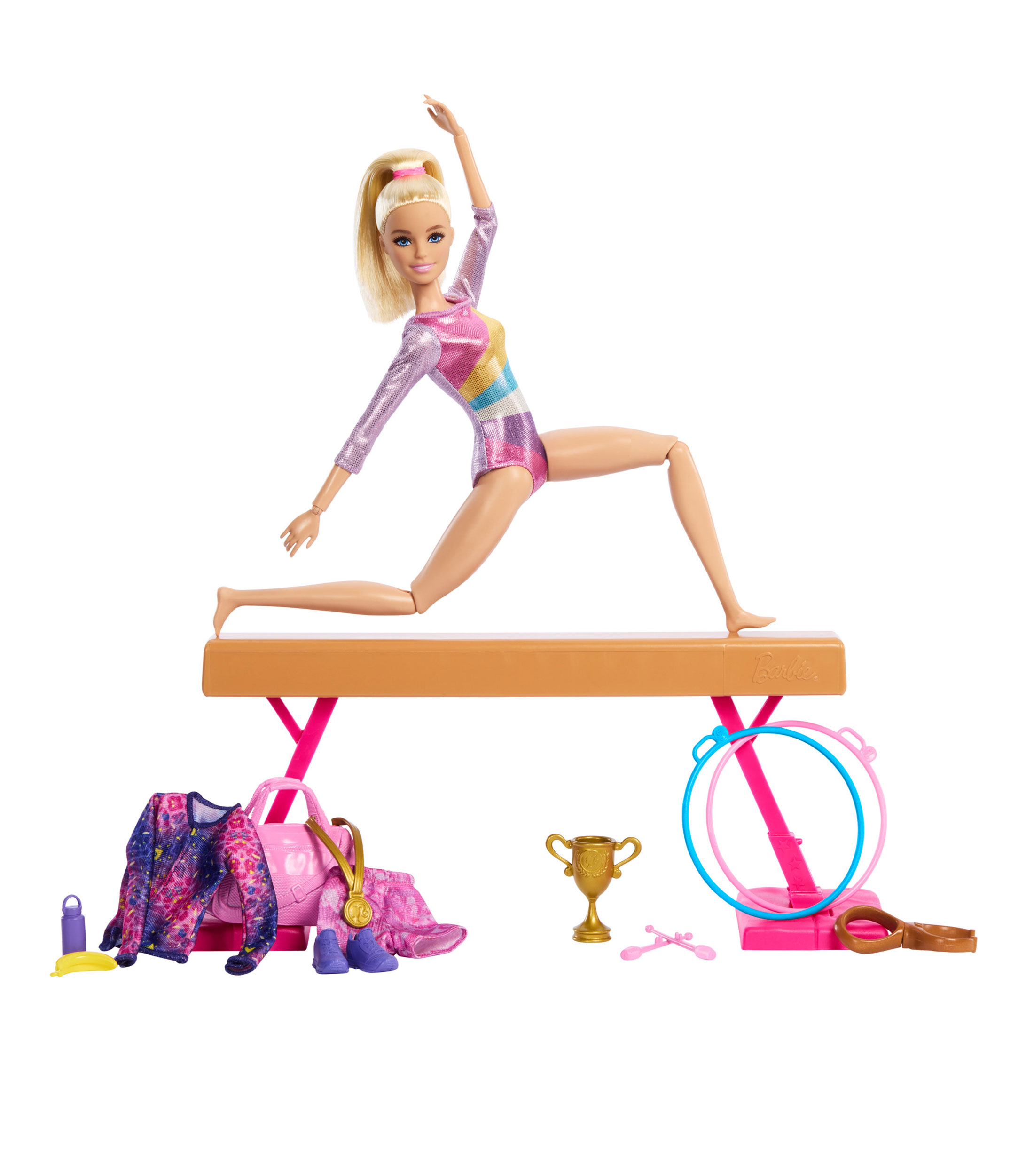 Barbie Profesiones Set de Juego Gimnasta Cabello Rubio