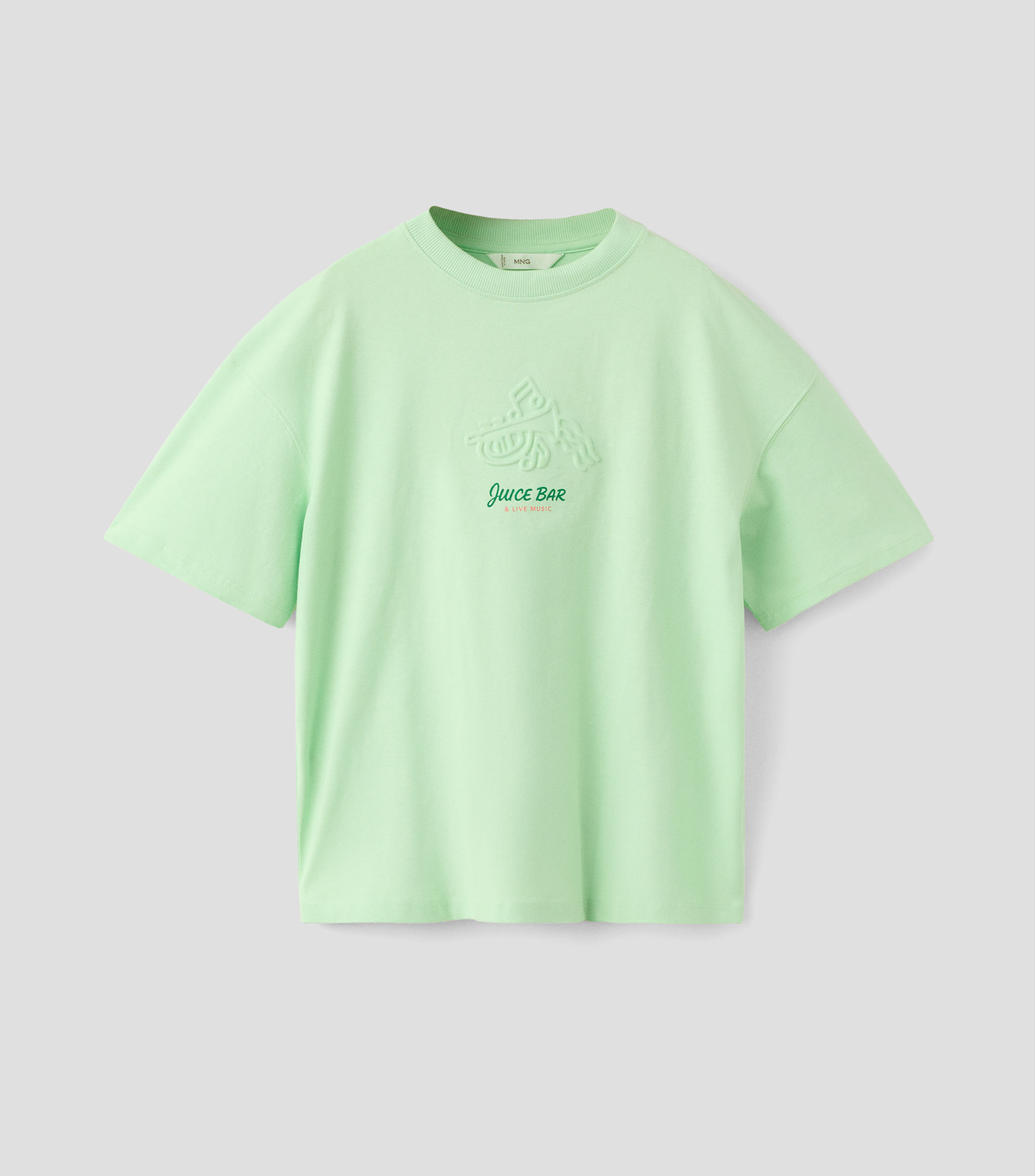 Playera cuello redondo manga corta estampada Niño